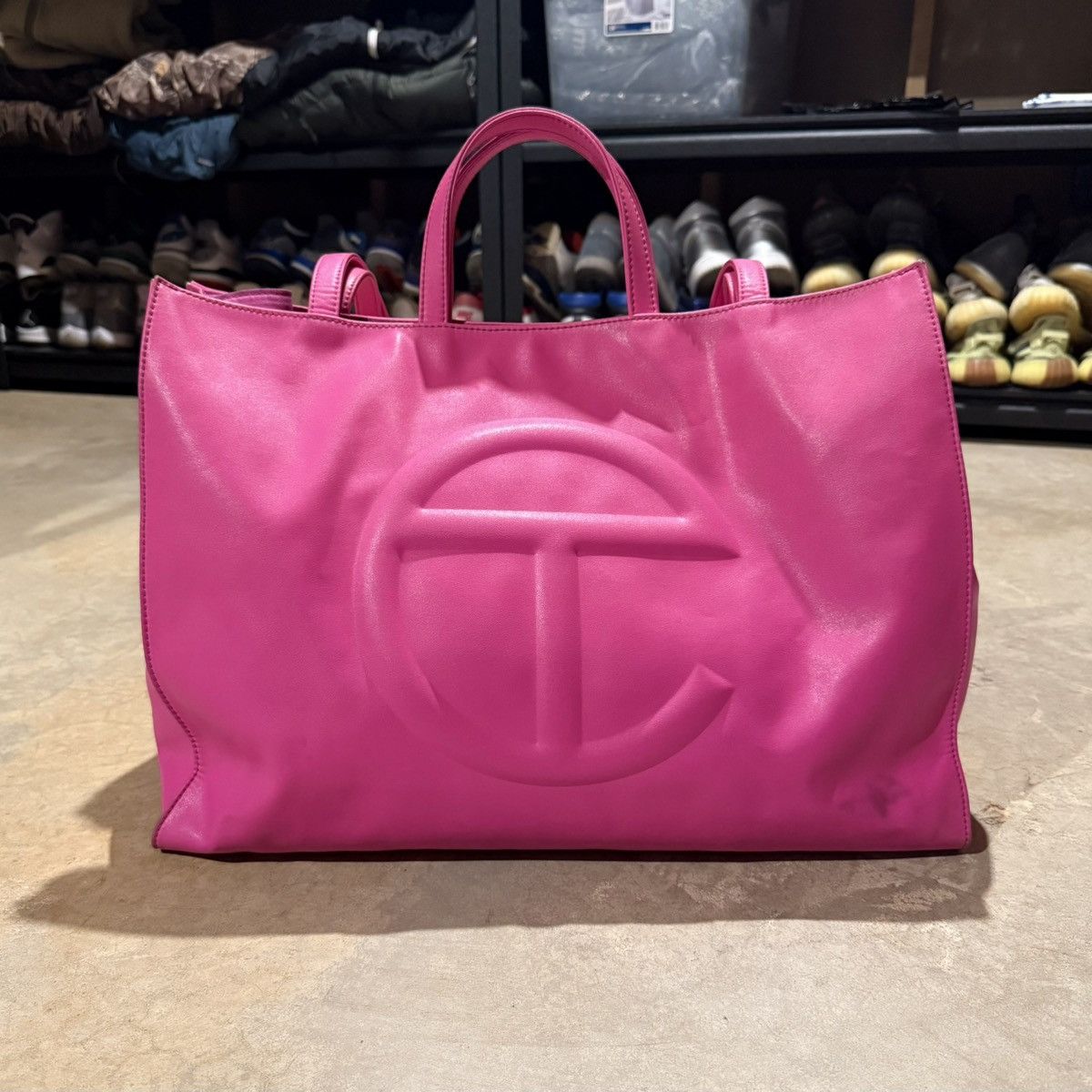 Telfar Telfar Shopping Tote Bag Azalea Pink Vegan Leather Large Size ONE SIZE - 1 Thumbnail