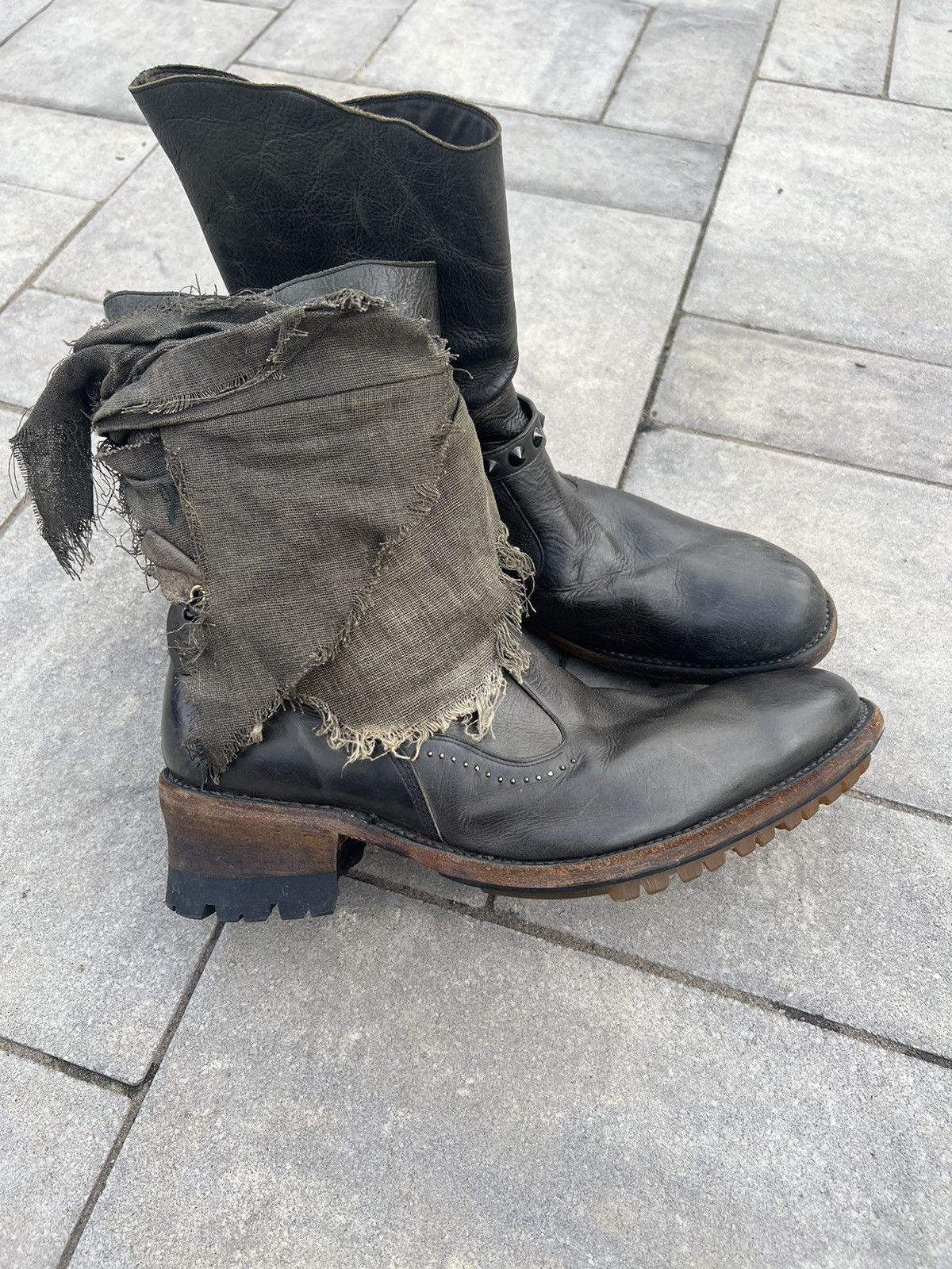 alfredo bannister leather belt boots y2k