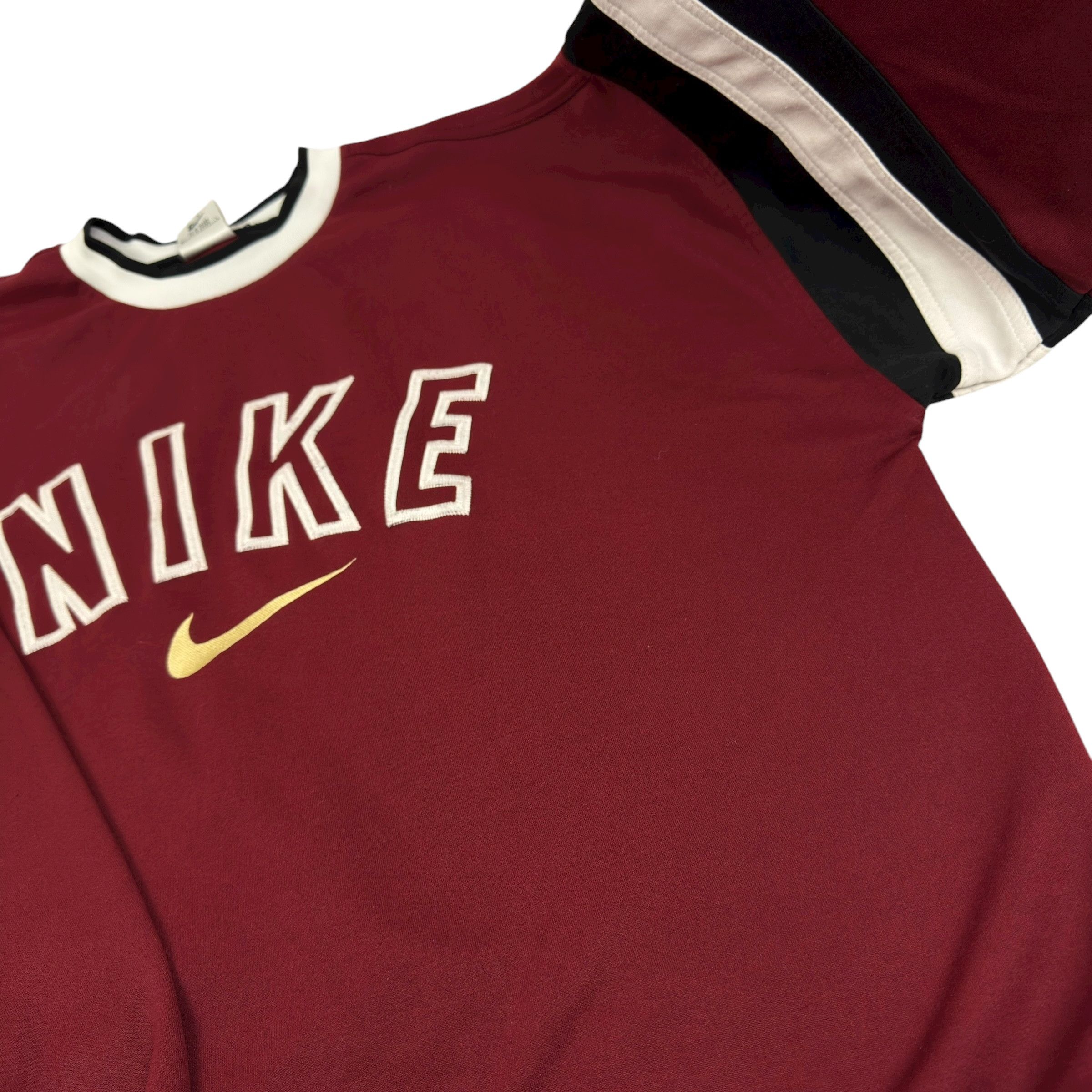Nike Nike Burgundy Spellout Swoosh Pullover Sweatshirt XL Size US XL / EU 56 / 4 - 4 Thumbnail