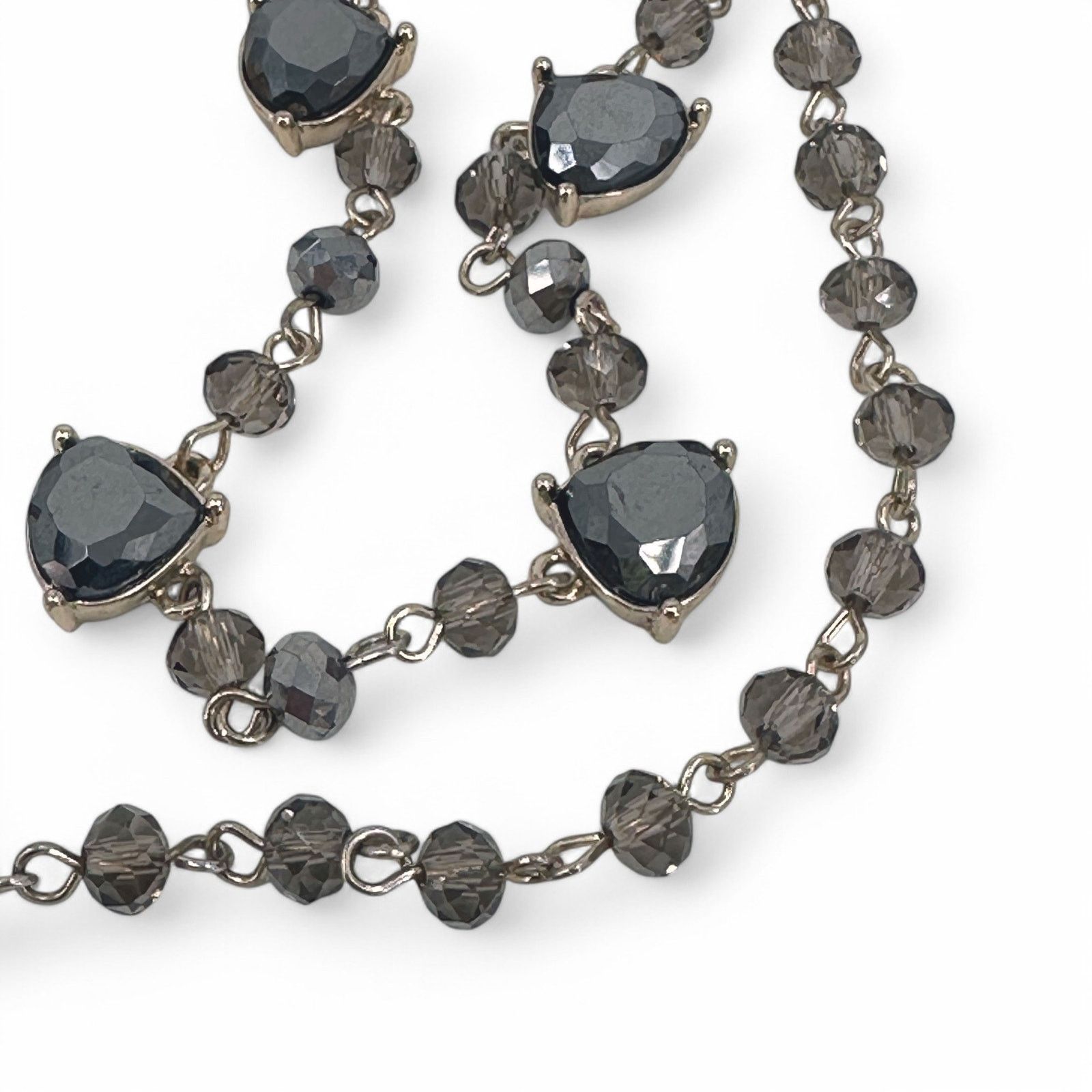 Banana Republic Banana Republic Layered Necklace Smoke Crystal Beads Size ONE SIZE - 6 Thumbnail