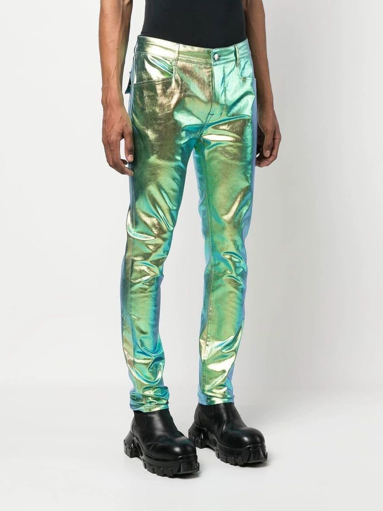 Rick Owens rick owens ro metallic long pants-2508 Size US 44 / EU 60 - 4 Thumbnail