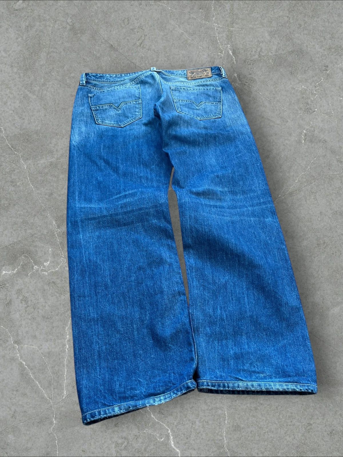 Diesel × Vintage Vintage Diesel Larkee Jeans Pants Faded Blue Italy 38x34 Size US 38 / EU 54 - 9 Thumbnail