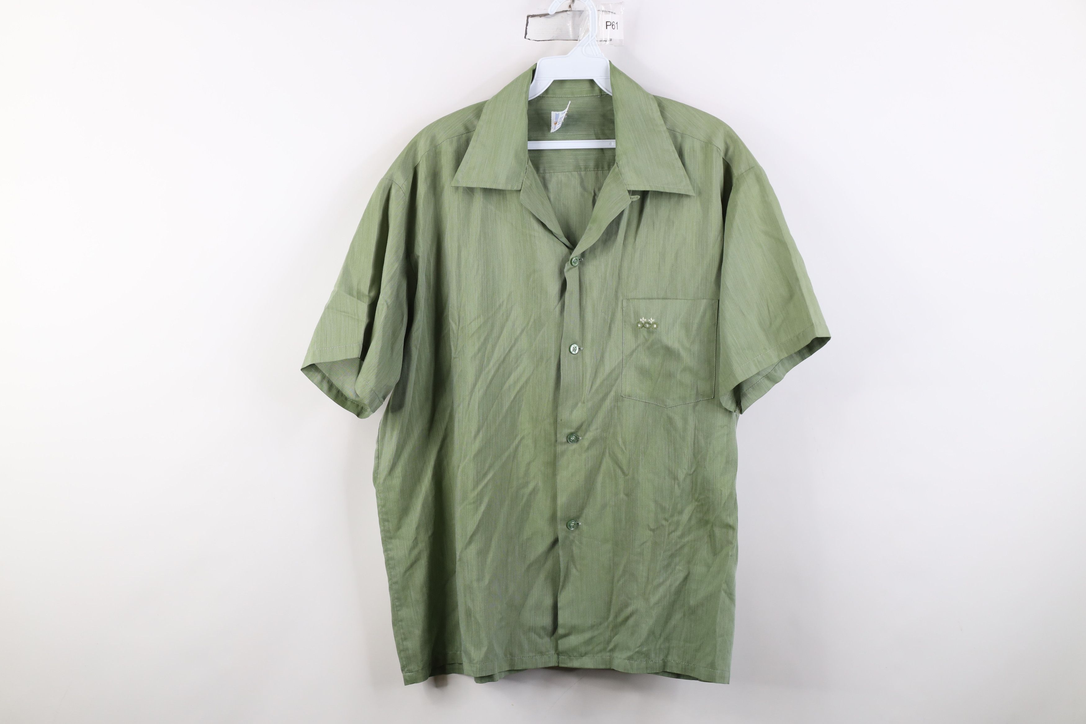 Vintage Vintage 50s Penneys Looped Collar Camp Button Shirt USA Size US L / EU 52-54 / 3 - 1 Thumbnail