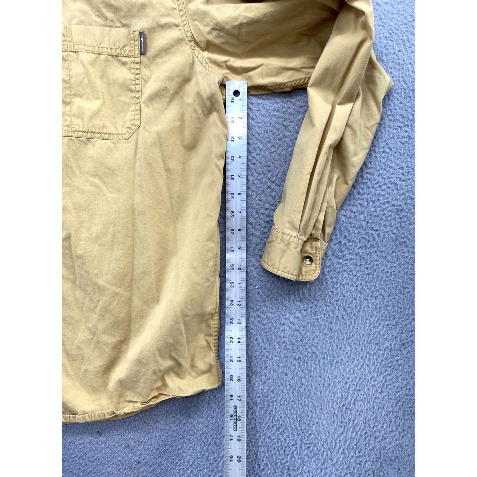 Eddie Bauer Eddie Bauer Button-Up Shirt Long Sleeve Mustard Yellow XL Tall Men's Collared Button-Up Shirt 90s Outdoor Pockets Size US XL / EU 56 / 4 - 5 Thumbnail