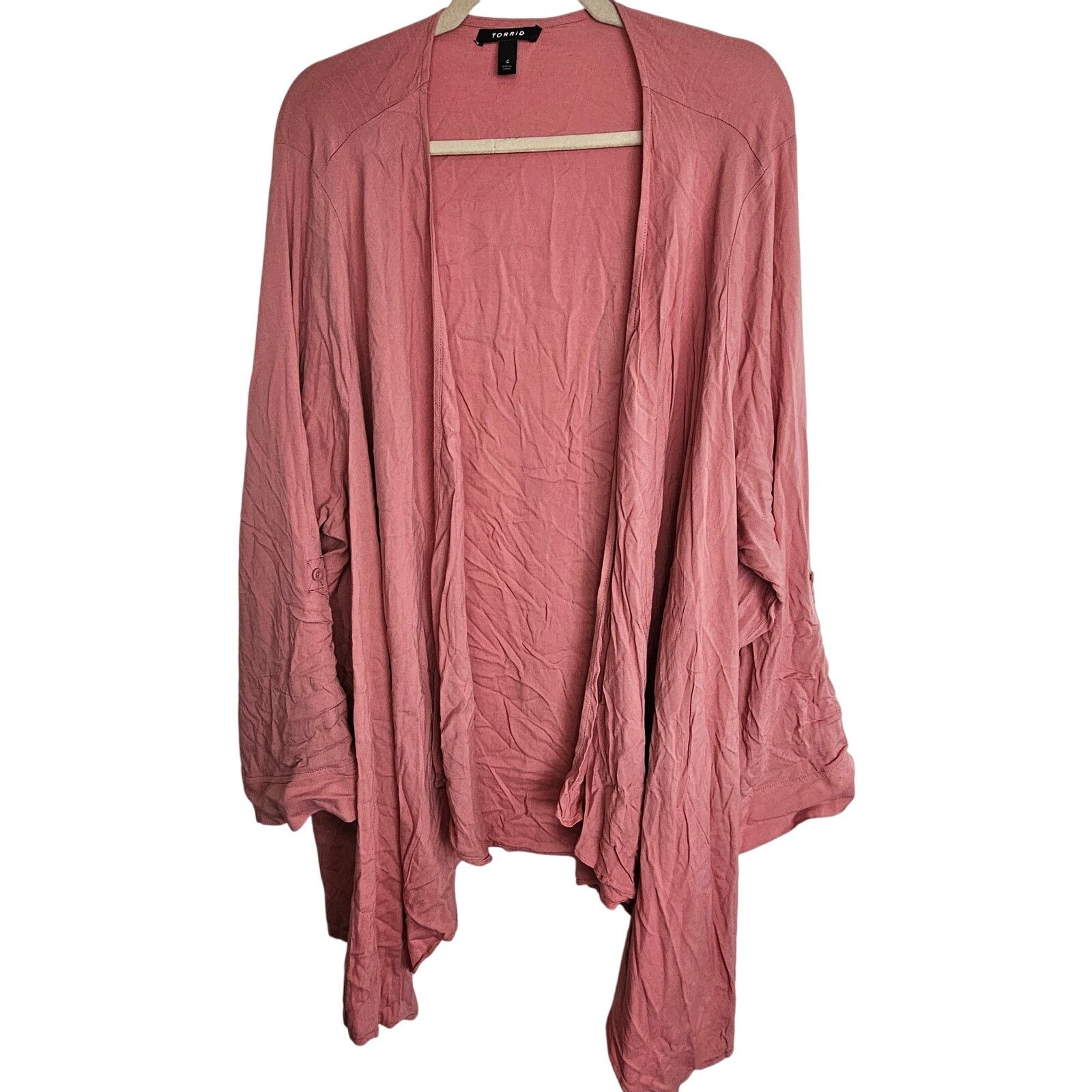 Torrid Torrid Womens Textured Drape Kimono Size 4X Stretch Layering Size 4XL / US 24-26 - 2 Thumbnail
