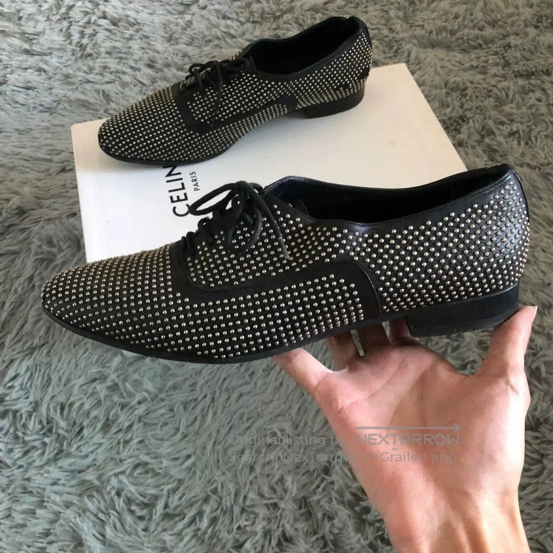 Saint Laurent Paris Saint Laurent Studded Leather Shoes. Size US 7 / EU 40 - 2 Thumbnail