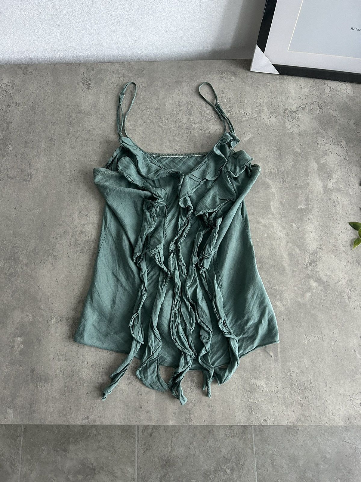 Vintage Amazing Vintage Silk Ruffle Italian Top T2K Size XS / US 0-2 / IT 36-38 - 6 Thumbnail