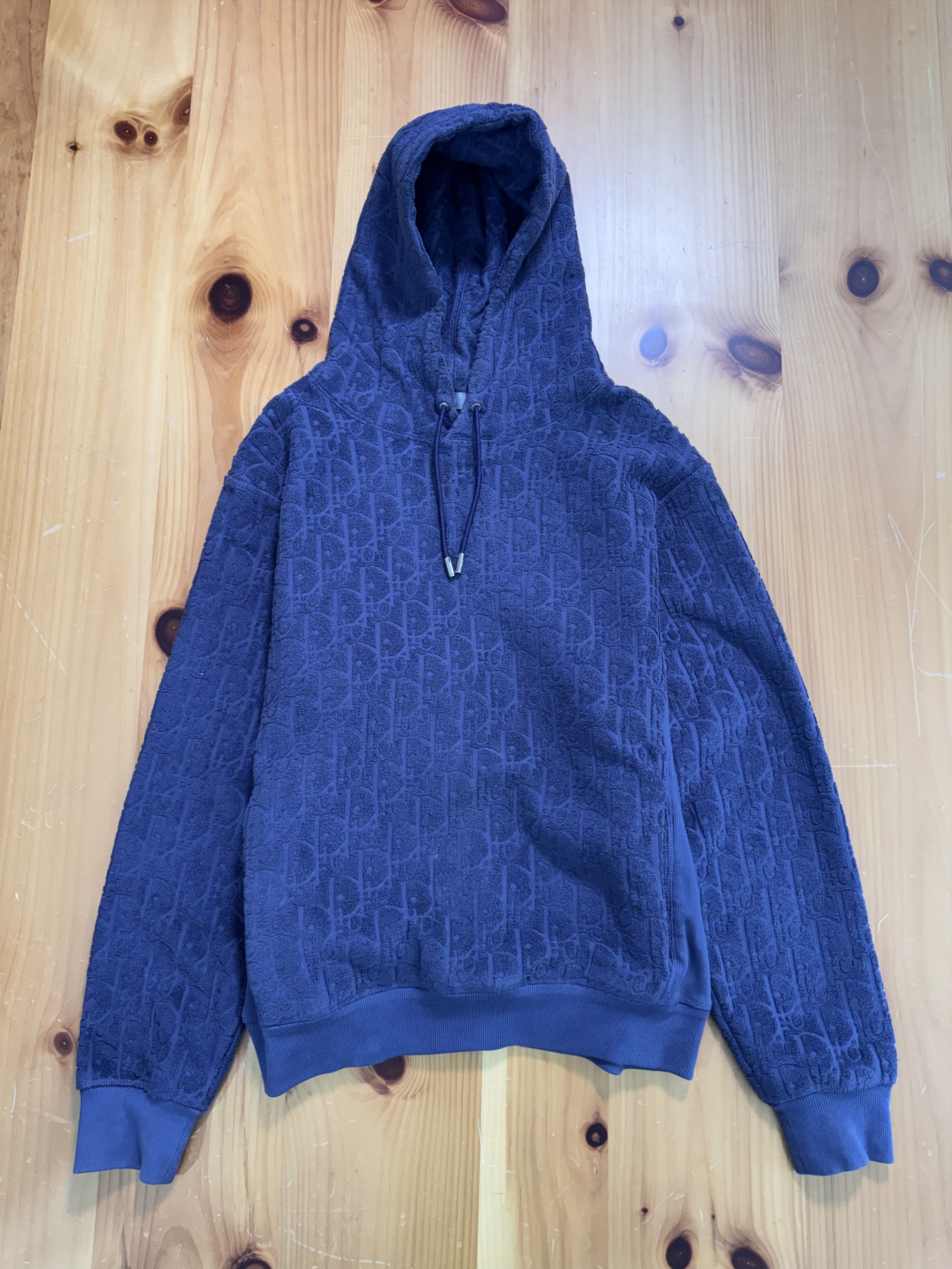 Dior Dior Oblique Towel Terry Monogram Hoodie Blue Navy Purple Size US M / EU 48-50 / 2 - 1 Thumbnail