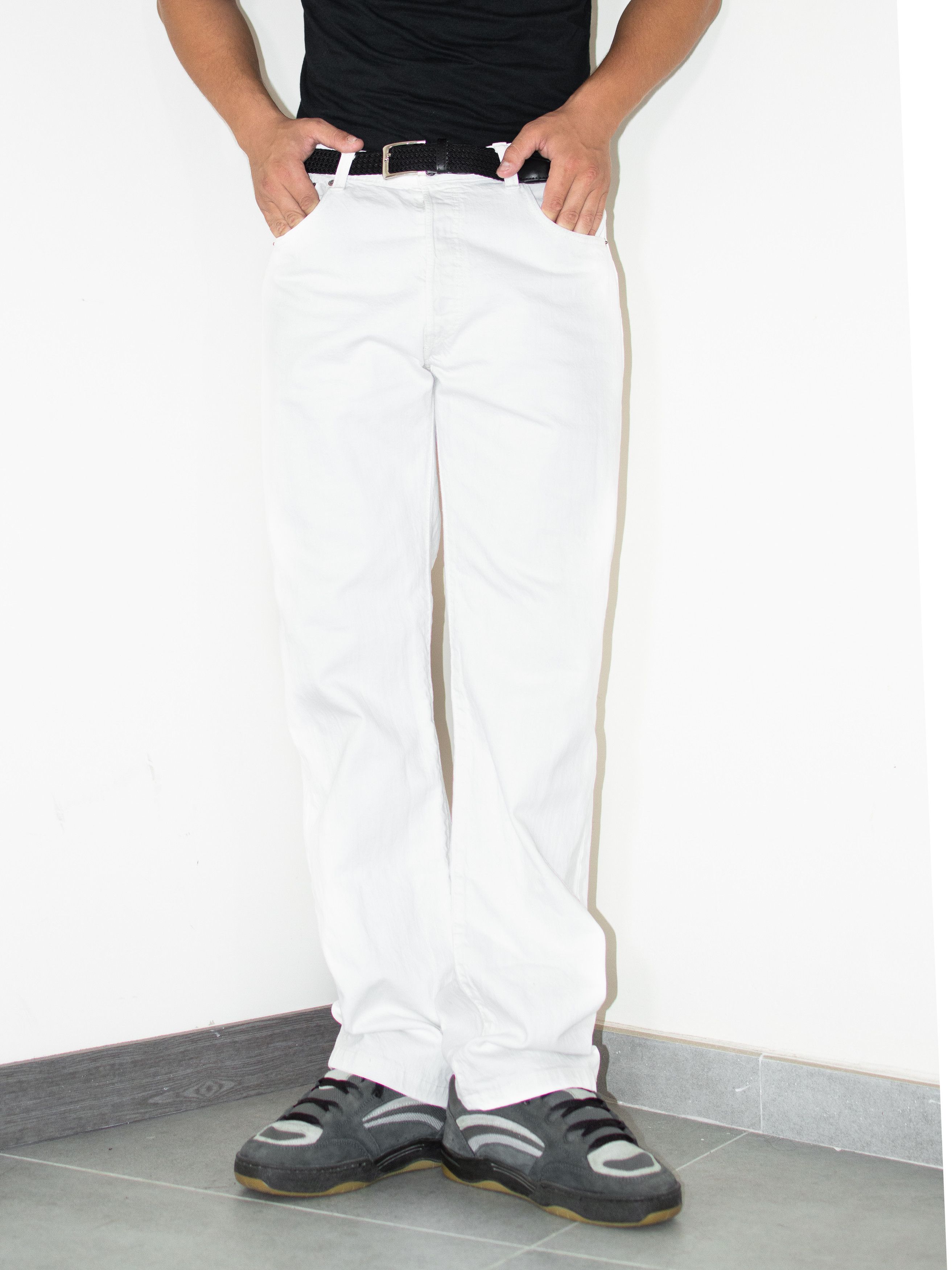 Levi's Vintage Clothing × Vintage Y2k Vintage white levi straight loose fit 501 denim Jeans Size US 32 / EU 48 - 2 Thumbnail