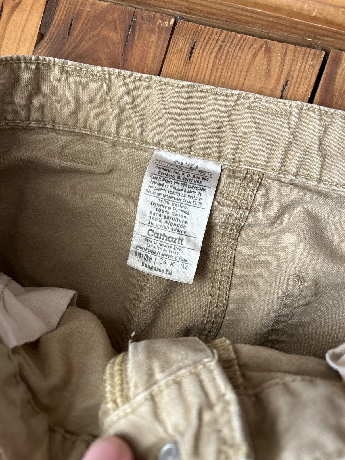 Carhartt × Vintage Vintage Carhartt Tan Carpenter Painted Work Pants Size US 34 / EU 50 - 3 Thumbnail