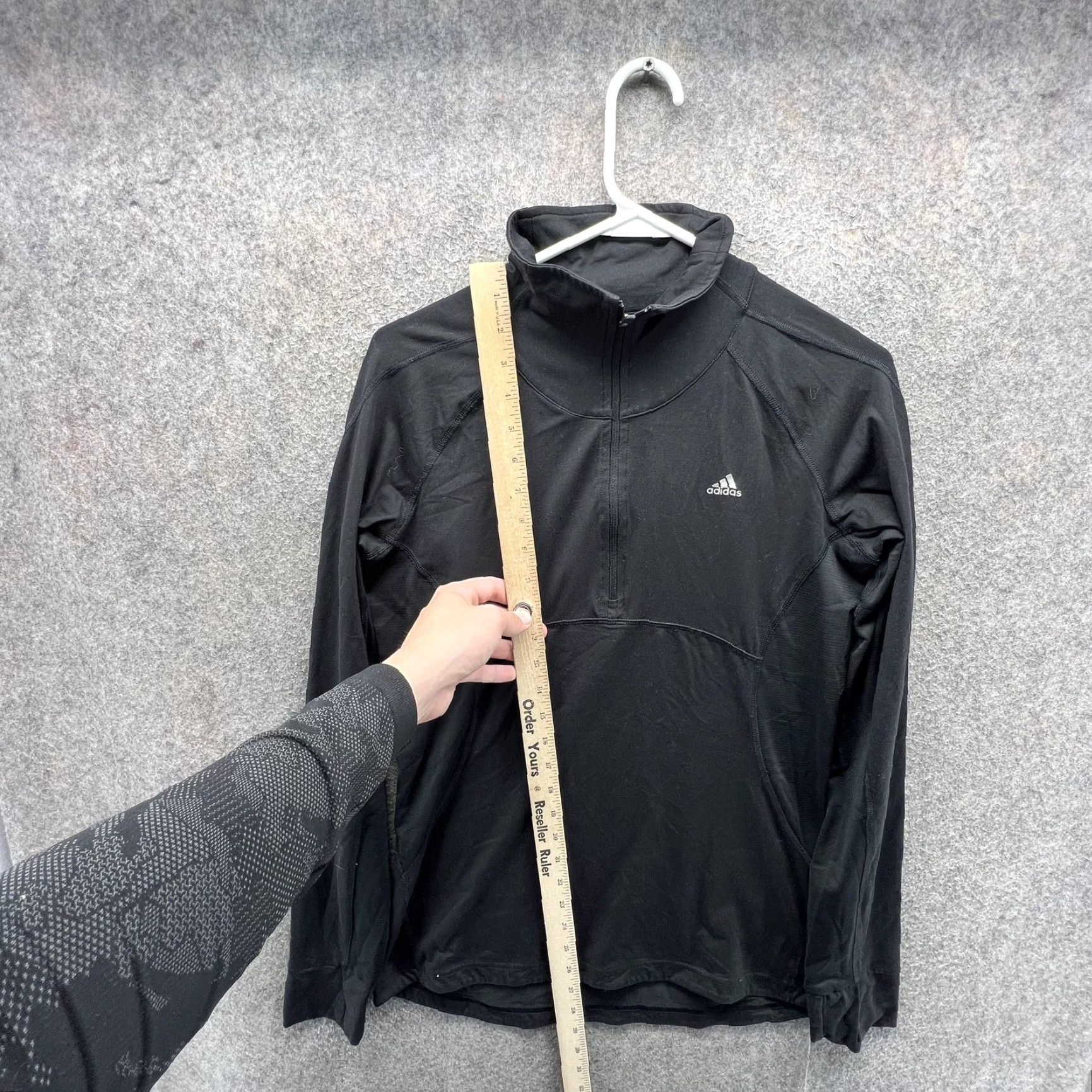 Adidas Adidas Climalite Shirt Womens Medium Black Quarter Zip Long Sleeve Athletic Top Size M / US 6-8 / IT 42-44 - 6 Thumbnail