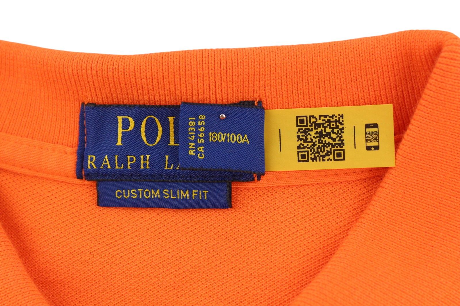 Polo Ralph Lauren CUSTOM SLIM FIT L Orange Short Sleeve Polo Neck 84520 Size US L / EU 52-54 / 3 - 6 Thumbnail
