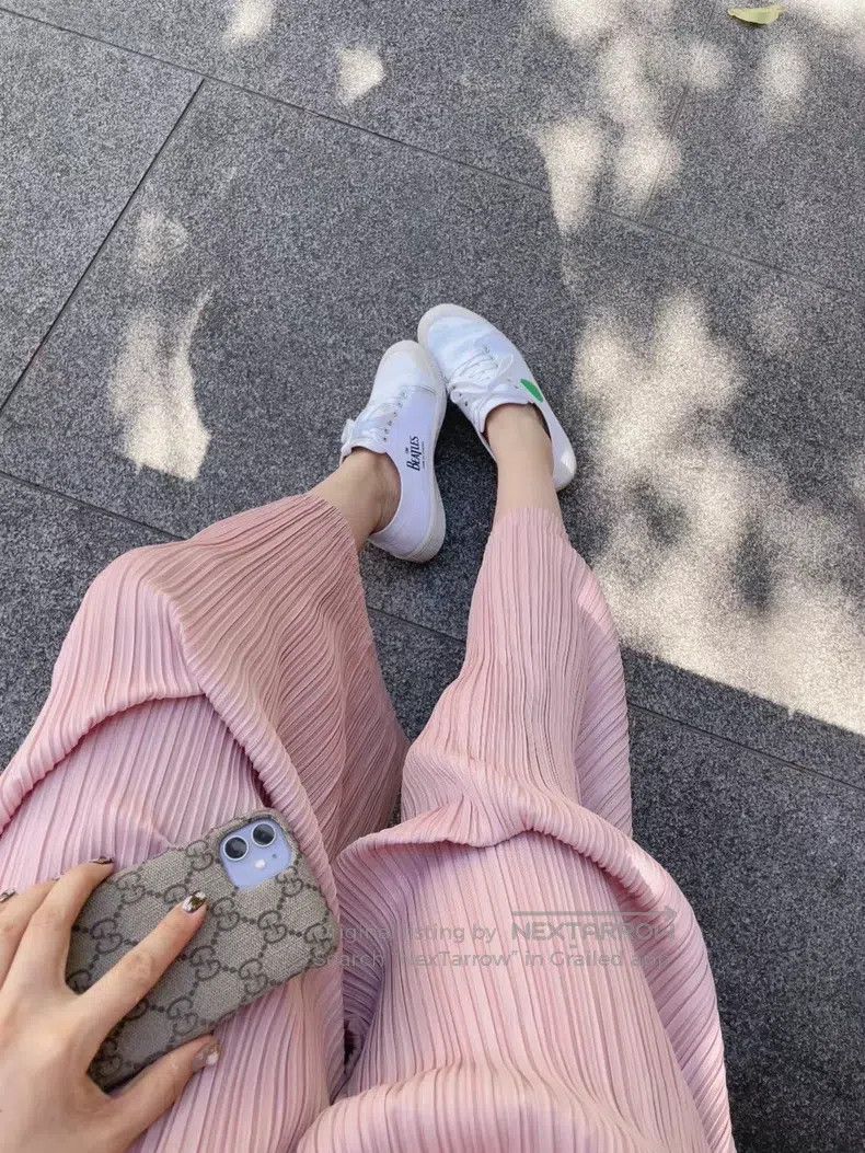 Issey Miyake Issey Miyake size:5 Pink Pants Size 22" - 2 Thumbnail