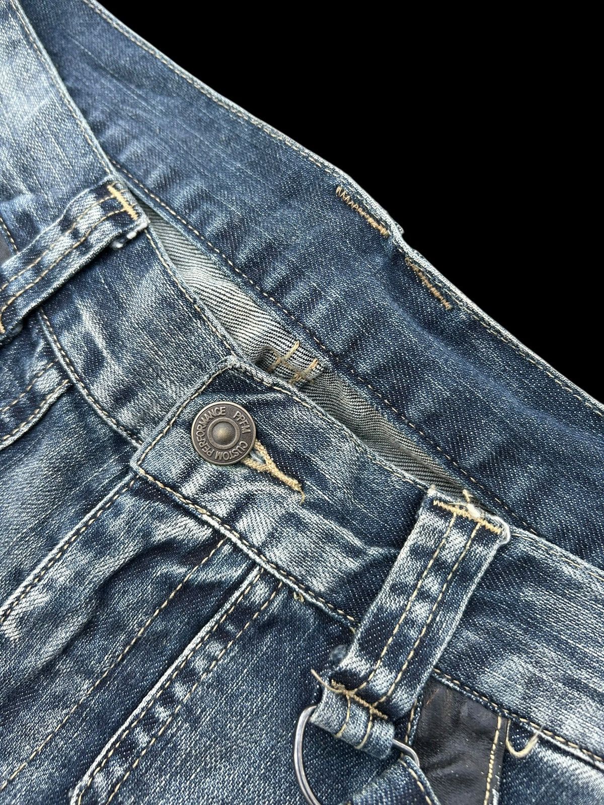 Japanese Brand × Kapital × Vintage PPFM Japanese Punk Style Curve Cut Banana Denim Jeans Rare Size US 32 / EU 48 - 8 Thumbnail