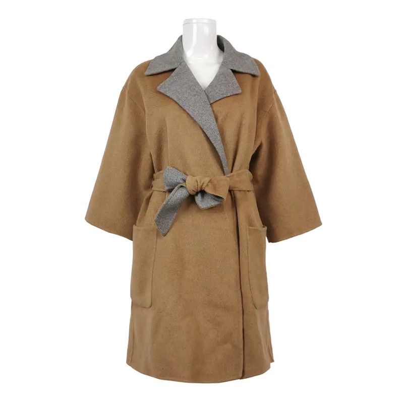 MaxMara Stylish Brown Belted Coat for Women 0089