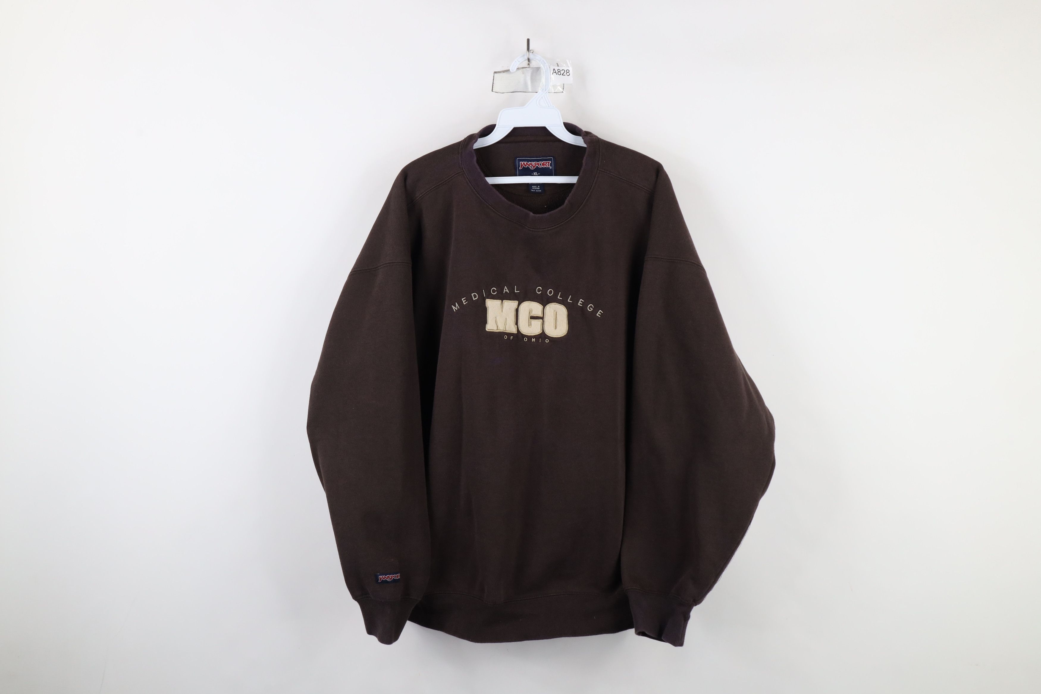 Vintage Vintage 90s College of Ohio Crewneck Sweatshirt Brown Size US XL / EU 56 / 4 - 1 Thumbnail