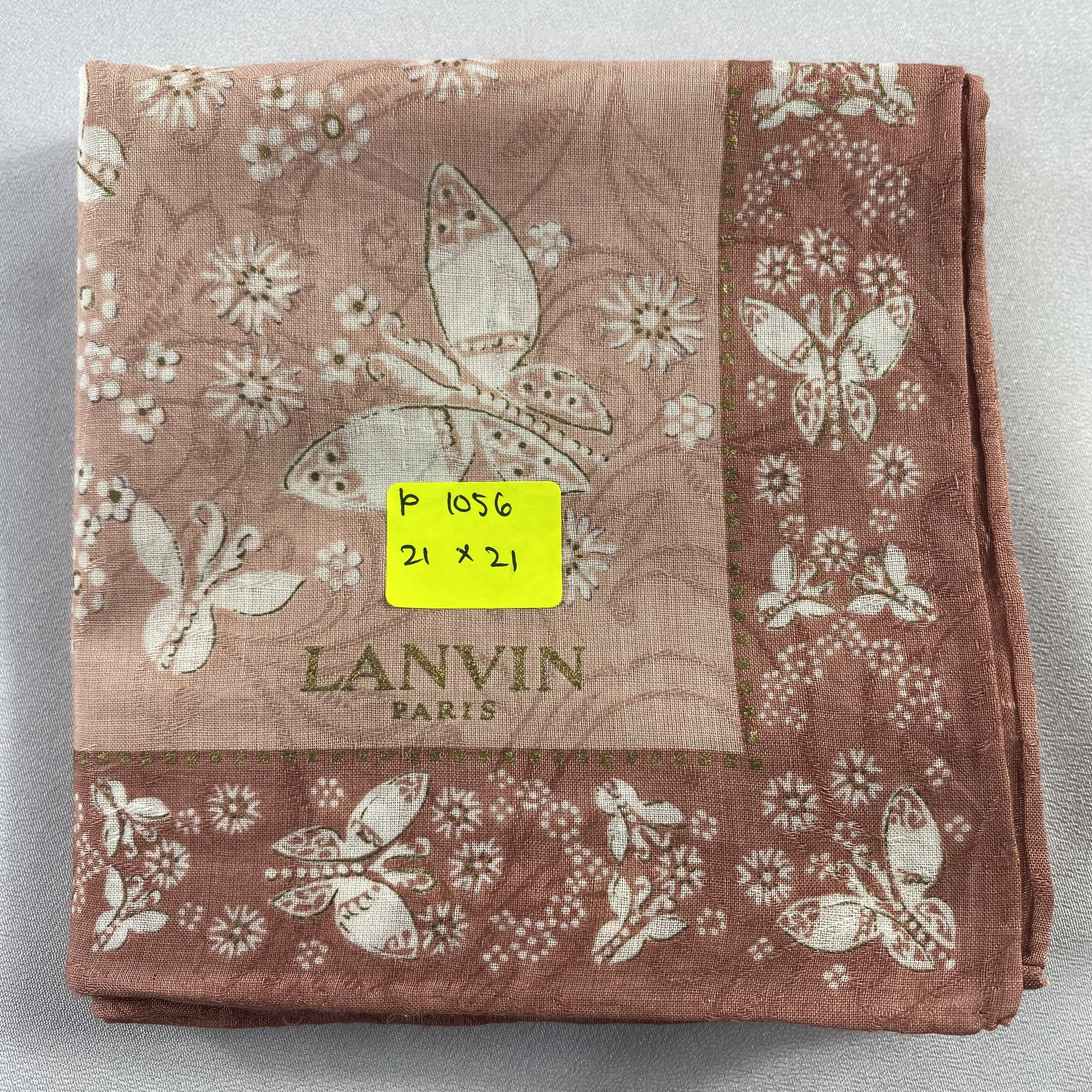 Lanvin × Vintage Lanvin Handkerchief / Neckerchief / Bandana-P1056 Size ONE SIZE - 5 Thumbnail