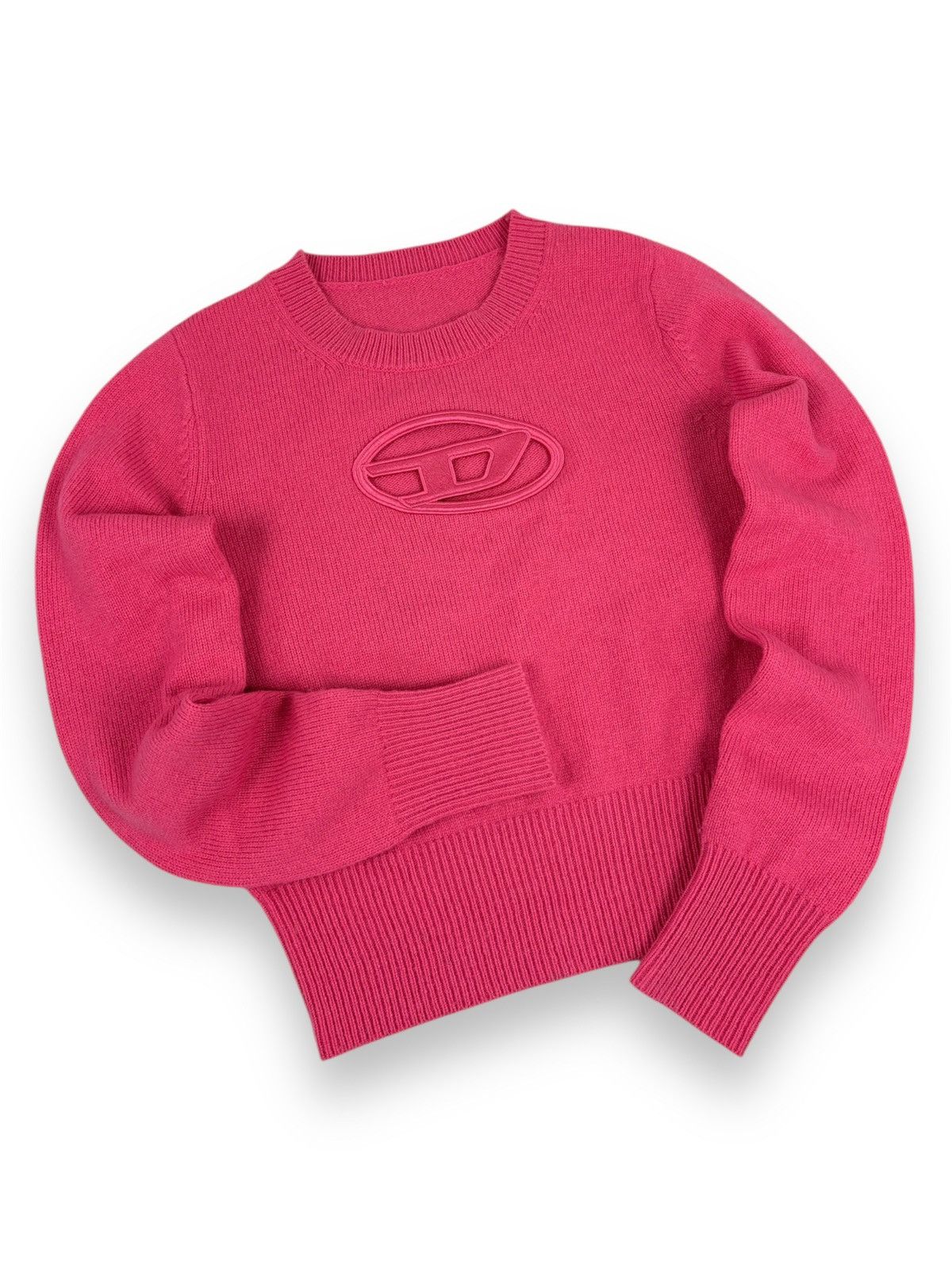 Diesel Black Gold Rare M-Areesa Embroidered Big Logo Wool Cut Out Sweater Jumper Pullover Size S / US 4 / IT 40 - 7 Thumbnail