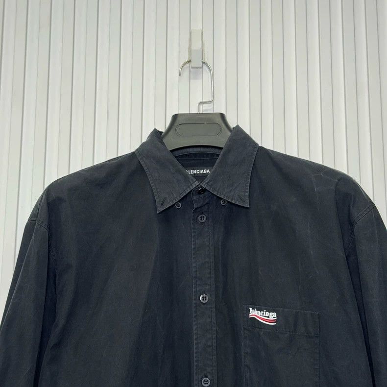 Balenciaga Balenciaga size 39 Black embroidered coke long sleeve shir Size US XS / EU 42 / 0 - 3 Thumbnail