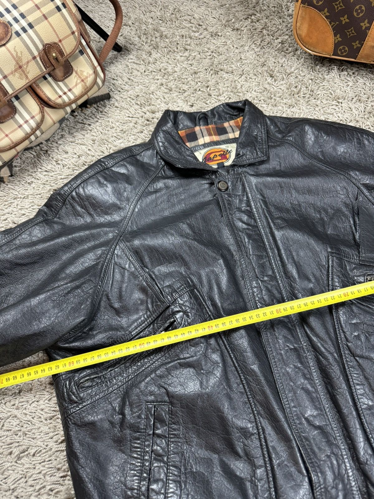 Vintage Vintage leather bomber jacket 90s original retro casual item Size US XL / EU 56 / 4 - 5 Thumbnail