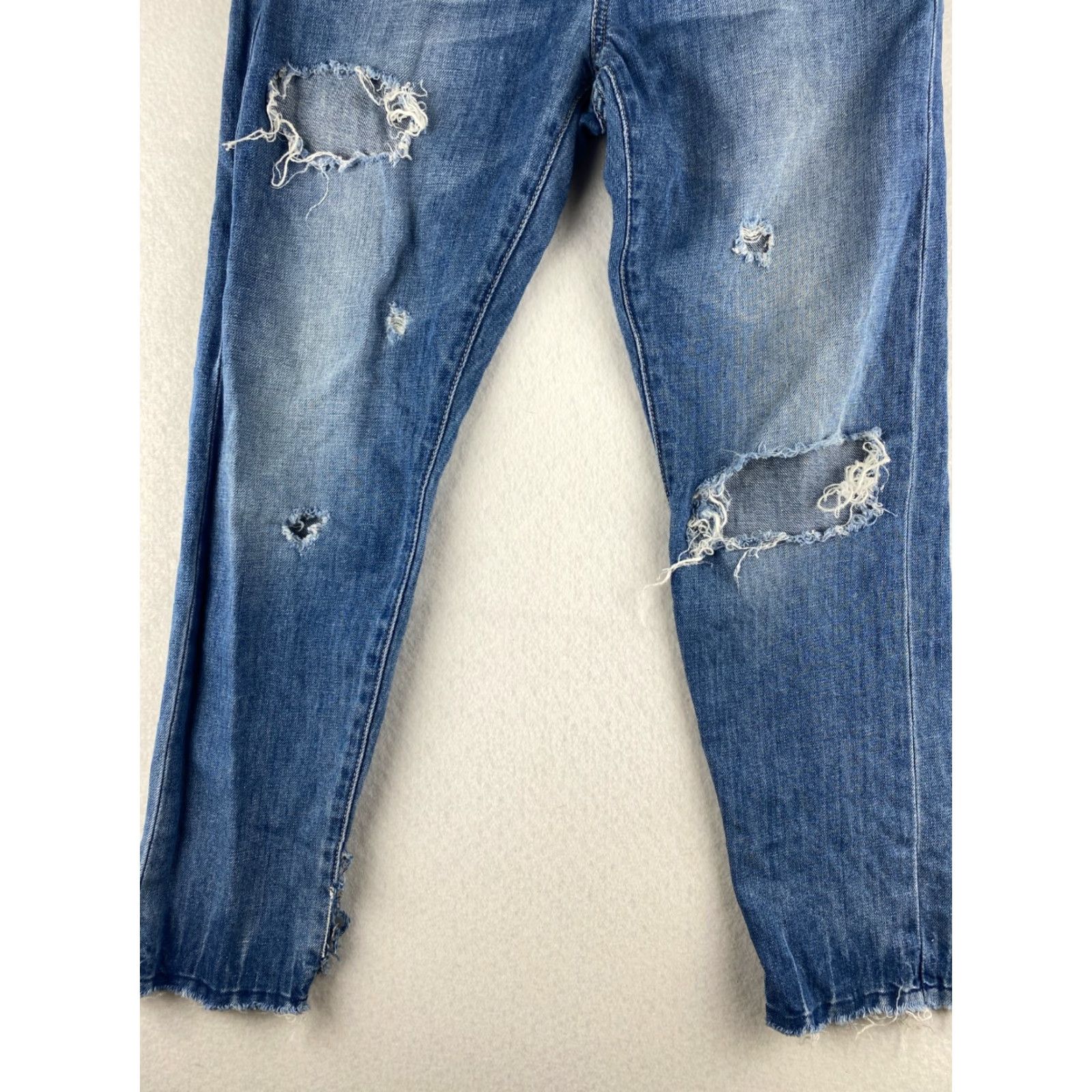Vintage Joe's Jeans Ex-Lover Crop Jeans Womens W24 24 Inseam Distressed Denim Blue Straight Cropped 5-Pocket Pocket Linen Cotton Modern Vintage No N/A Size 42" / US 20 - 4 Thumbnail