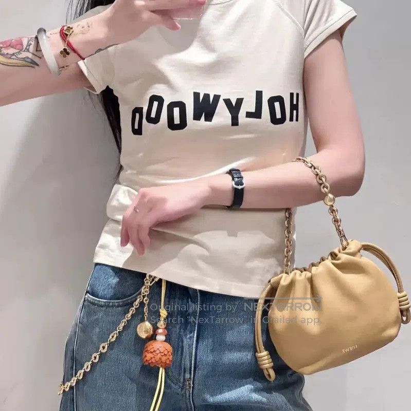 Loewe LOEWE Brown Cotton T-Shirt for Women . Size S / US 4 / IT 40 - 2 Thumbnail
