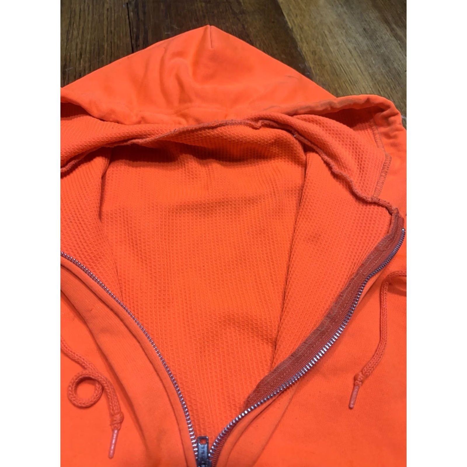 Vintage VINTAGE Full Zip Hoodie USA Made Orange M Men Adult Regular Thermal Lined Hooded Acrylic Front Zip USAvoid VTG Size US M / EU 48-50 / 2 - 3 Thumbnail