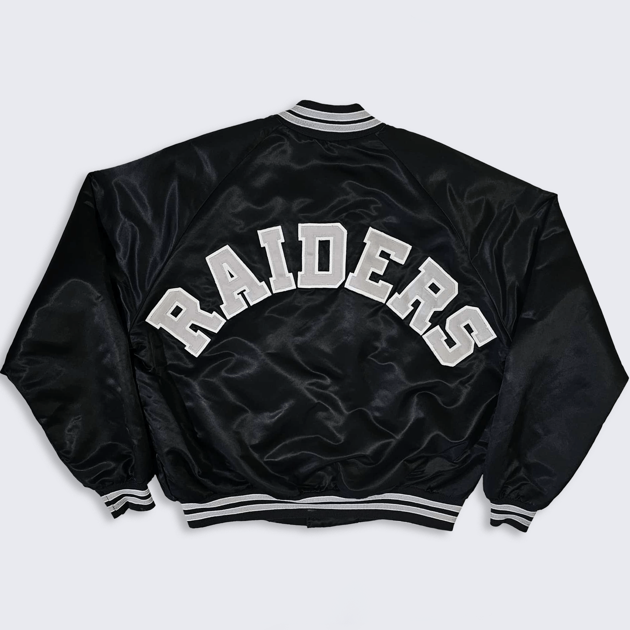 90s Chalk Line™️ LOS ANGELES RAIDERS™️ Vintage 90s Oakland Raiders Satin Jacket by Chalk Line Los