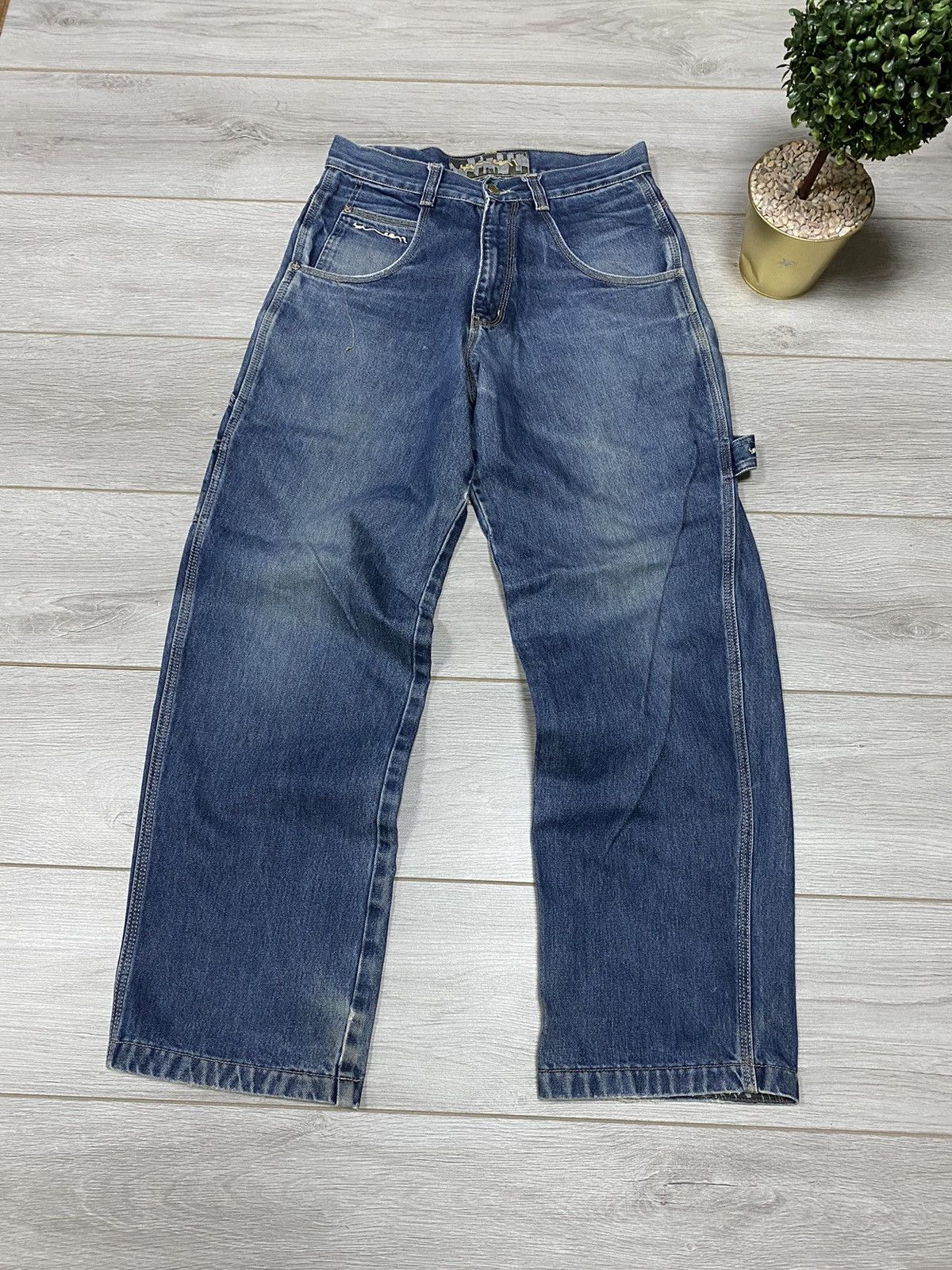Vintage Vintage 90s Sancezz RARE Jnco style Baggy Denim Jeans Size US 30 / EU 46 - 2 Thumbnail