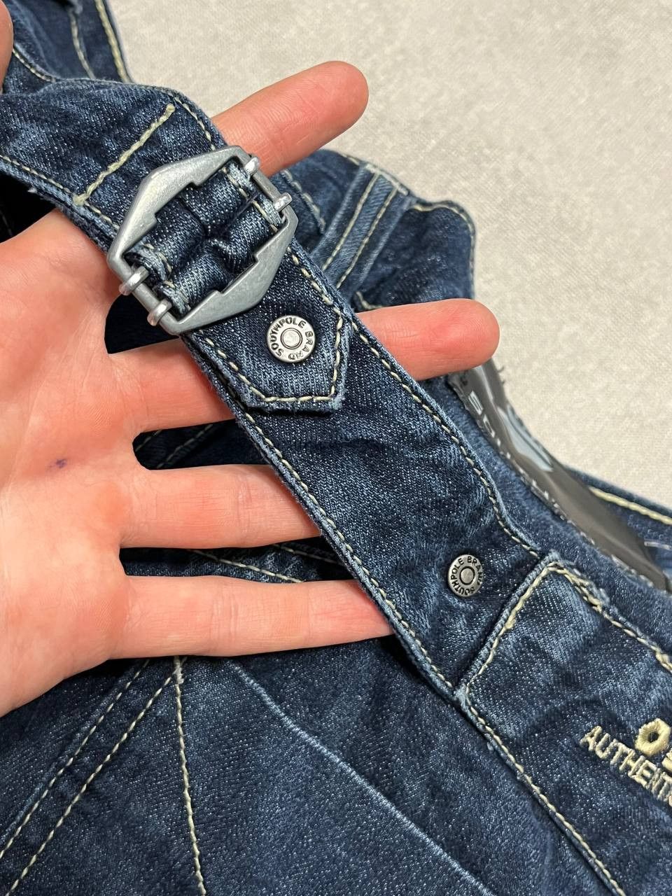 Southpole Vintage Work Southpole Blue Men`s Logo Print Jeans Denim Size US 30 / EU 46 - 11 Thumbnail