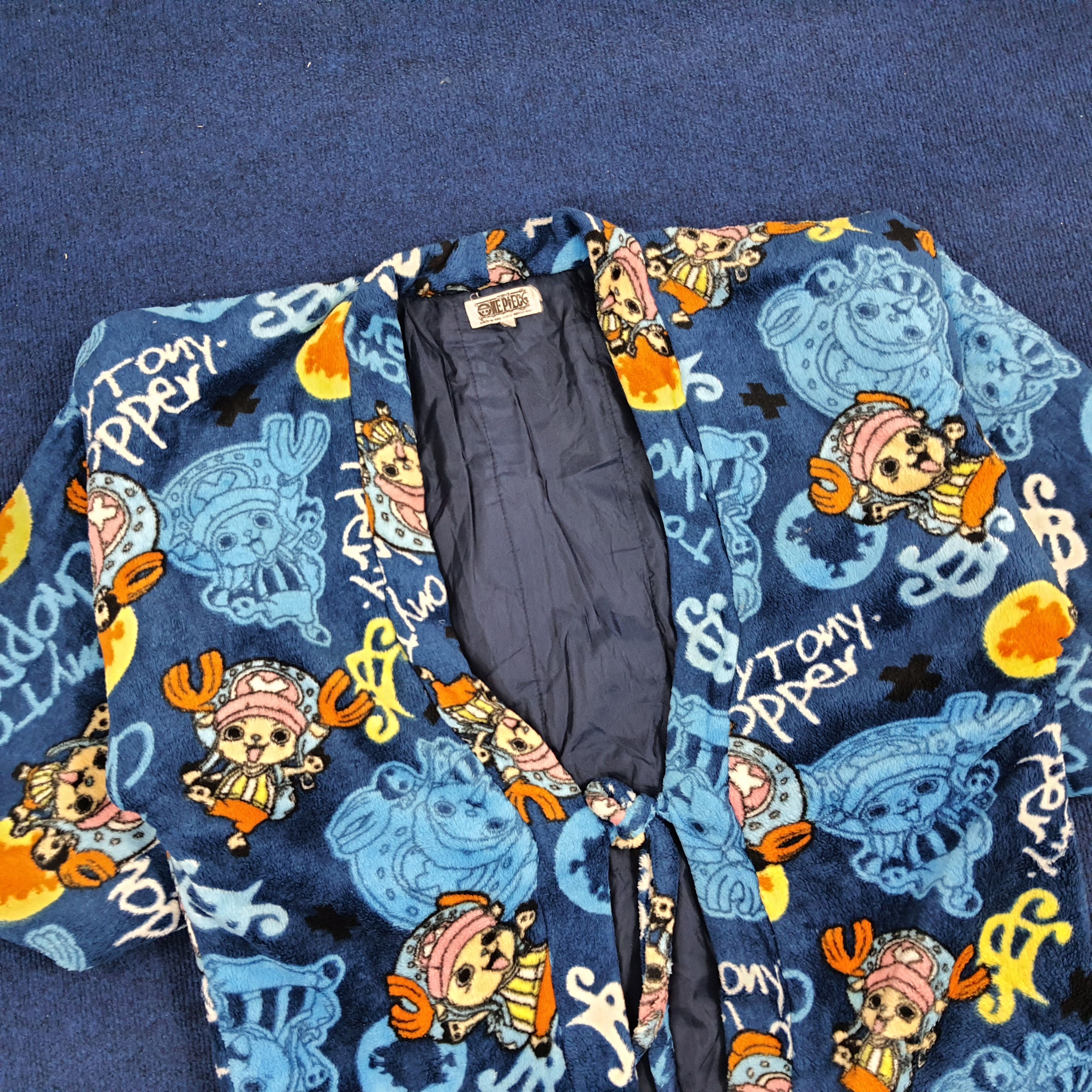 Japanese Brand × One Piece × Vintage Vintage One Piece Anime Series Japan Brand Fleece Kimono Size US L / EU 52-54 / 3 - 2 Thumbnail