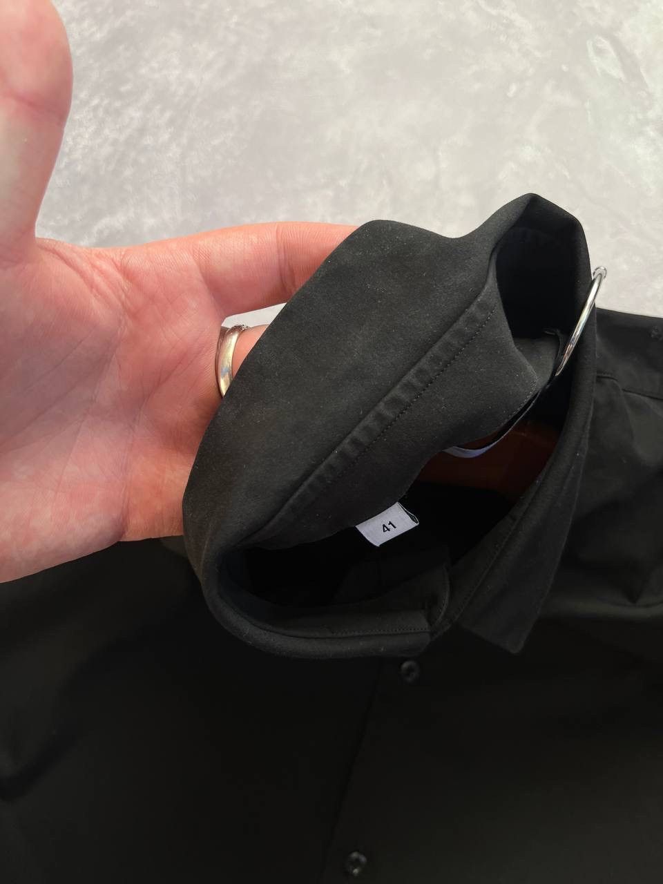Givenchy Givenchy Men's Black Dress Shirt Size 41 Logo Embroidery Size US M / EU 48-50 / 2 - 6 Thumbnail