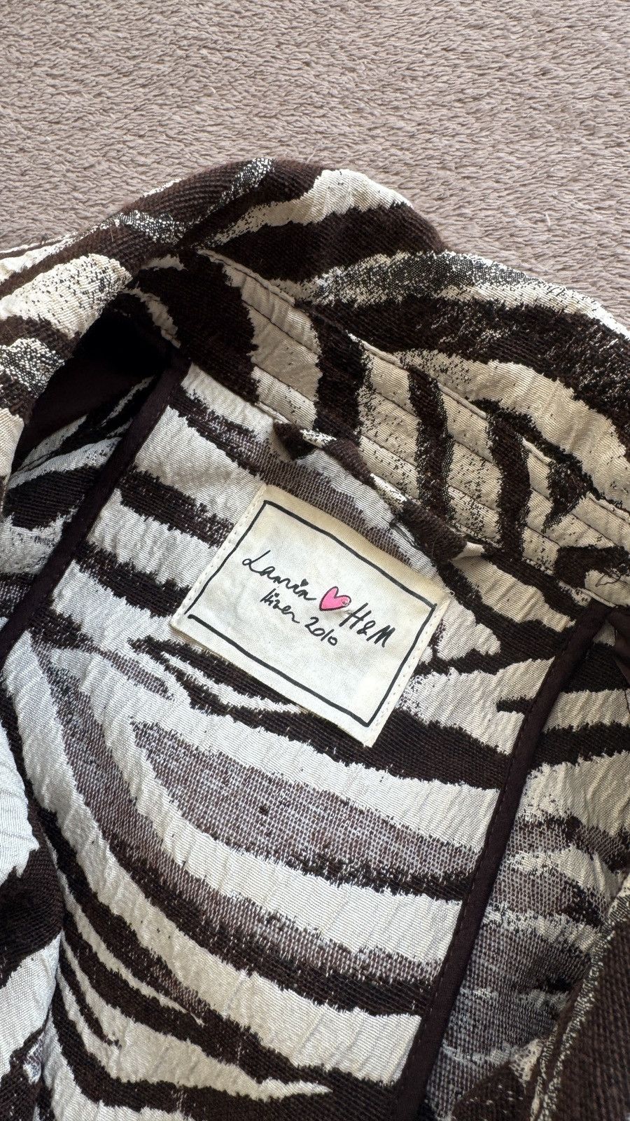 Lanvin Vintage Lanvin HM Animal Zebra Trench Coat Jacket wool light Size M / US 6-8 / IT 42-44 - 7 Thumbnail