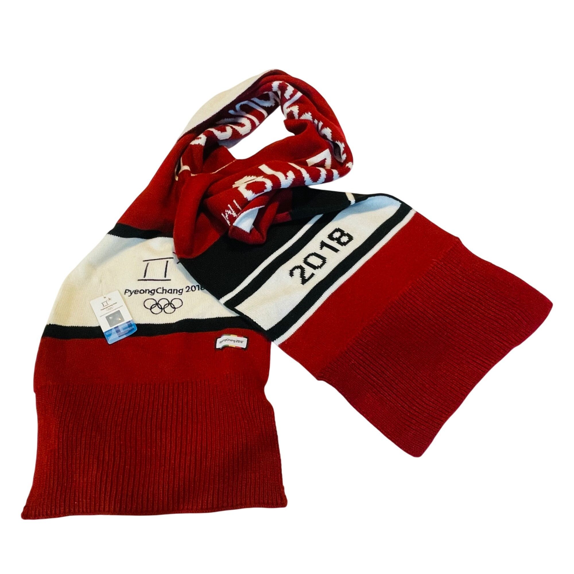 Other PyeongChang 2018 Official Red Olympic Winter Games Scarf Wor Size ONE SIZE - 1 Thumbnail