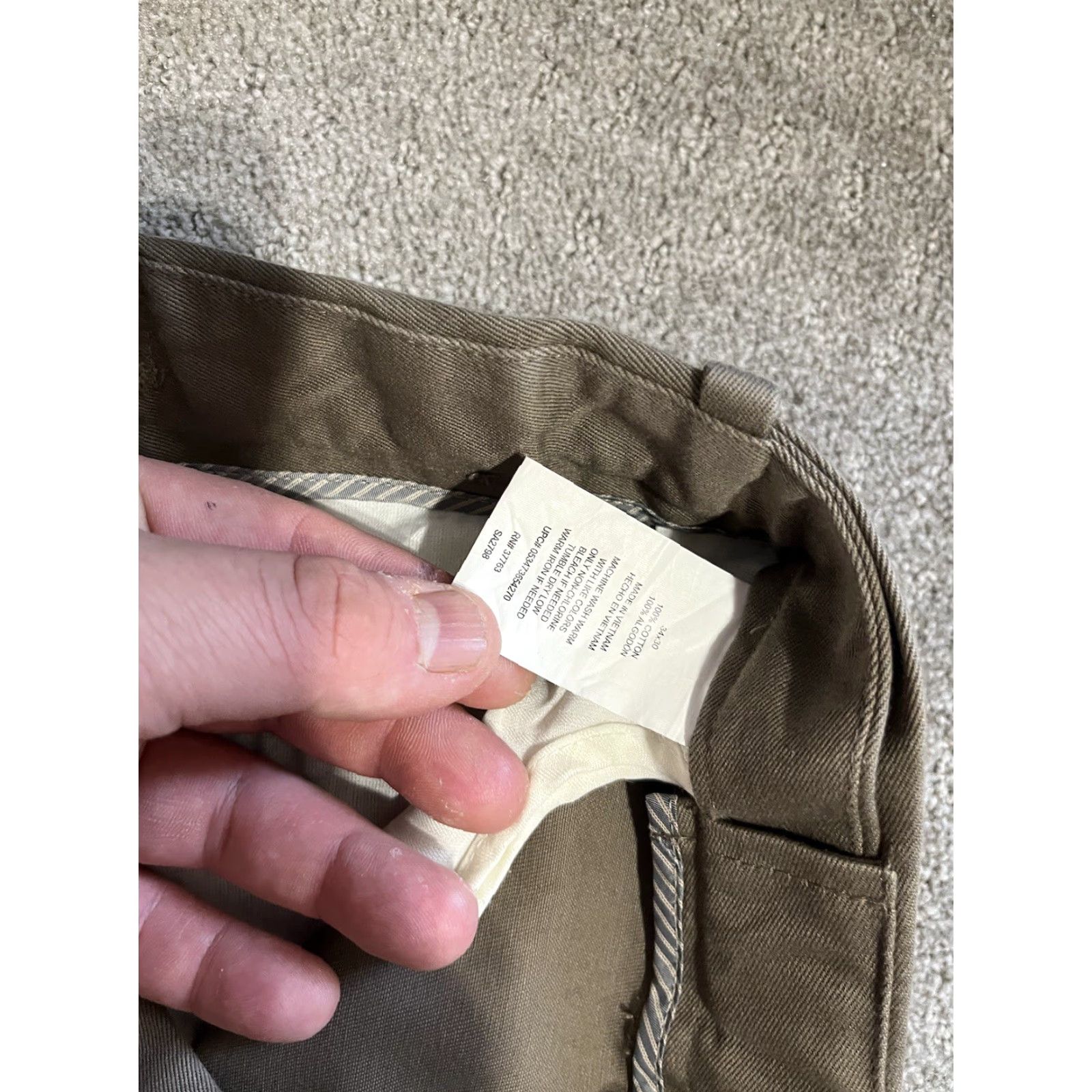 Perry Ellis Perry Ellis Men’s Chino Pants Brown Cotton Flat Front 34x30 Solid Pants Mens Brown Chino Flat Front Slim Straight 34-30 Vintage No Size US 34 / EU 50 - 5 Thumbnail