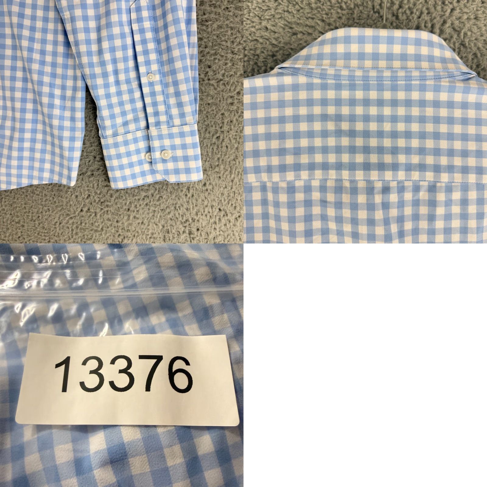 Mizzen+Main Mizzen+Main Leeward Button-Up Shirt Mens 2XL Blue Check Print Trim Fit LS Shirt Mens Blue Check Print Trim Fit LS Size US XXL / EU 58 / 5 - 9 Thumbnail