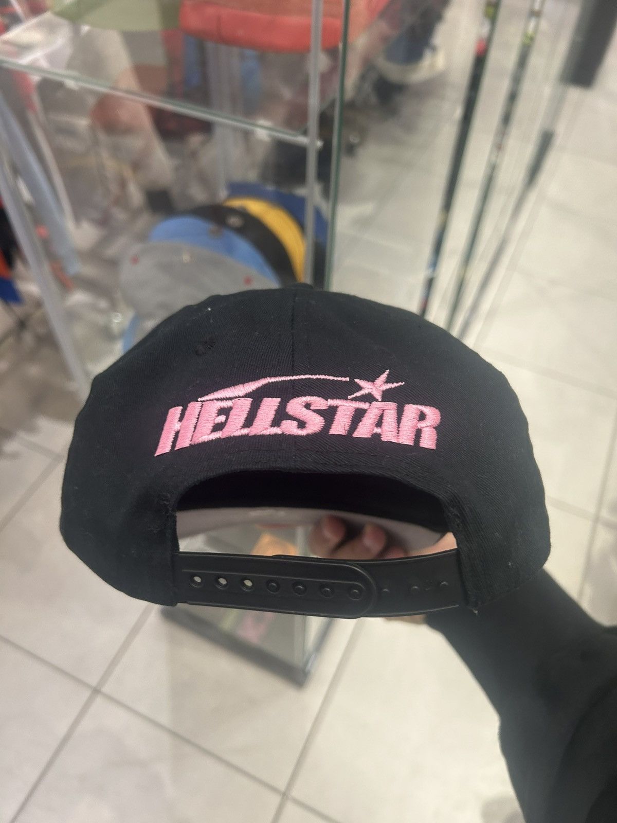 HELLSTAR Hellstar NY rhinestone hat black/pink Size ONE SIZE - 4 Thumbnail