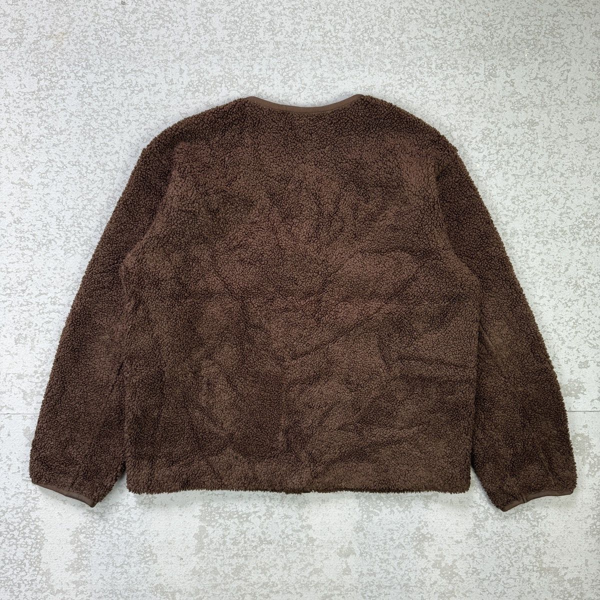 Japanese Brand × Uniqlo Uniqlo Button Up Dark Brown Matted Fleece Jacket Size US M / EU 48-50 / 2 - 7 Thumbnail