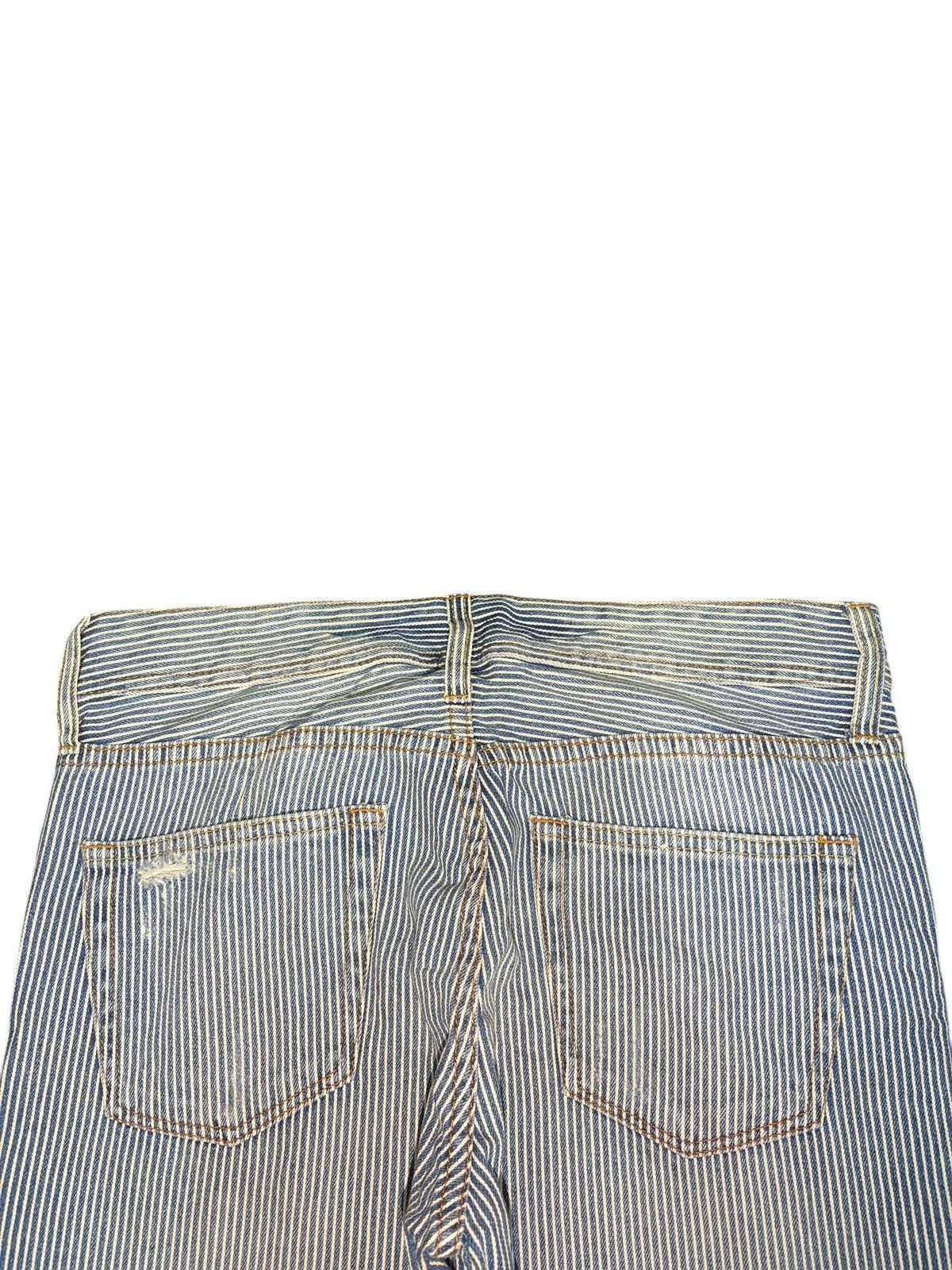 Edwin Vintage Japanese Brand Hickory Distressed Jeans Size 33" - 4 Thumbnail