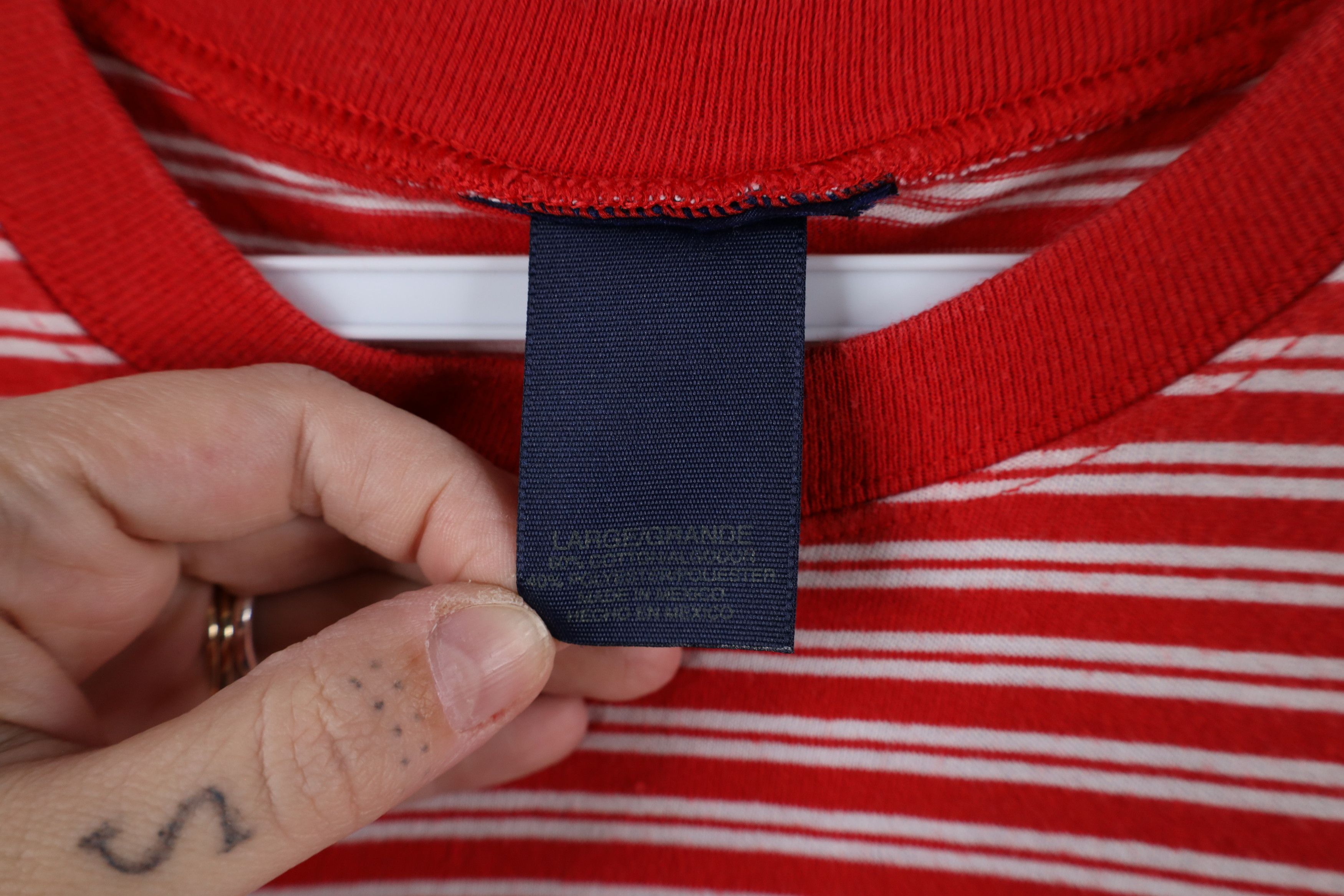 Vintage Vintage 90s Streetwear Cane Striped Short Sleeve T-Shirt Size US L / EU 52-54 / 3 - 4 Thumbnail