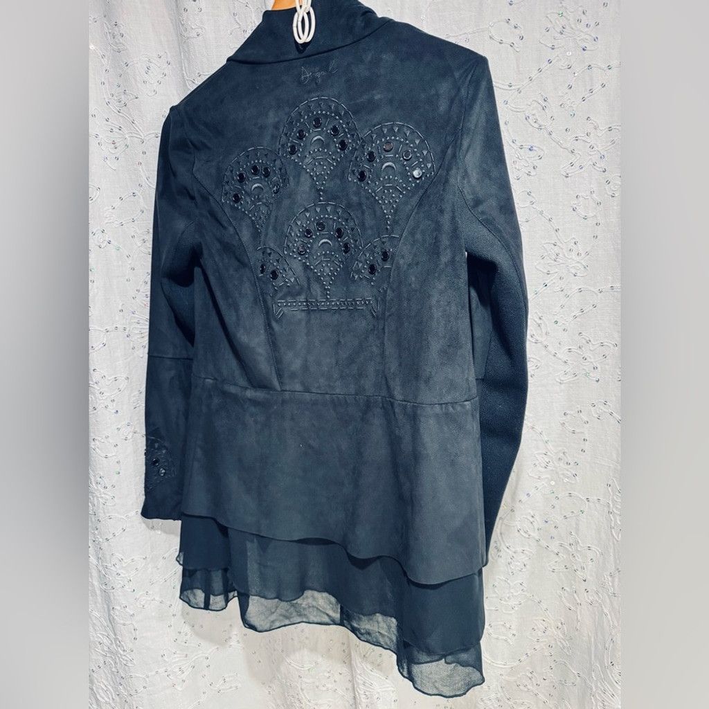 Desigual NWT Desigual Women's Faux Leather Waterfall Jacket US 4 Size S / US 4 / IT 40 - 3 Thumbnail