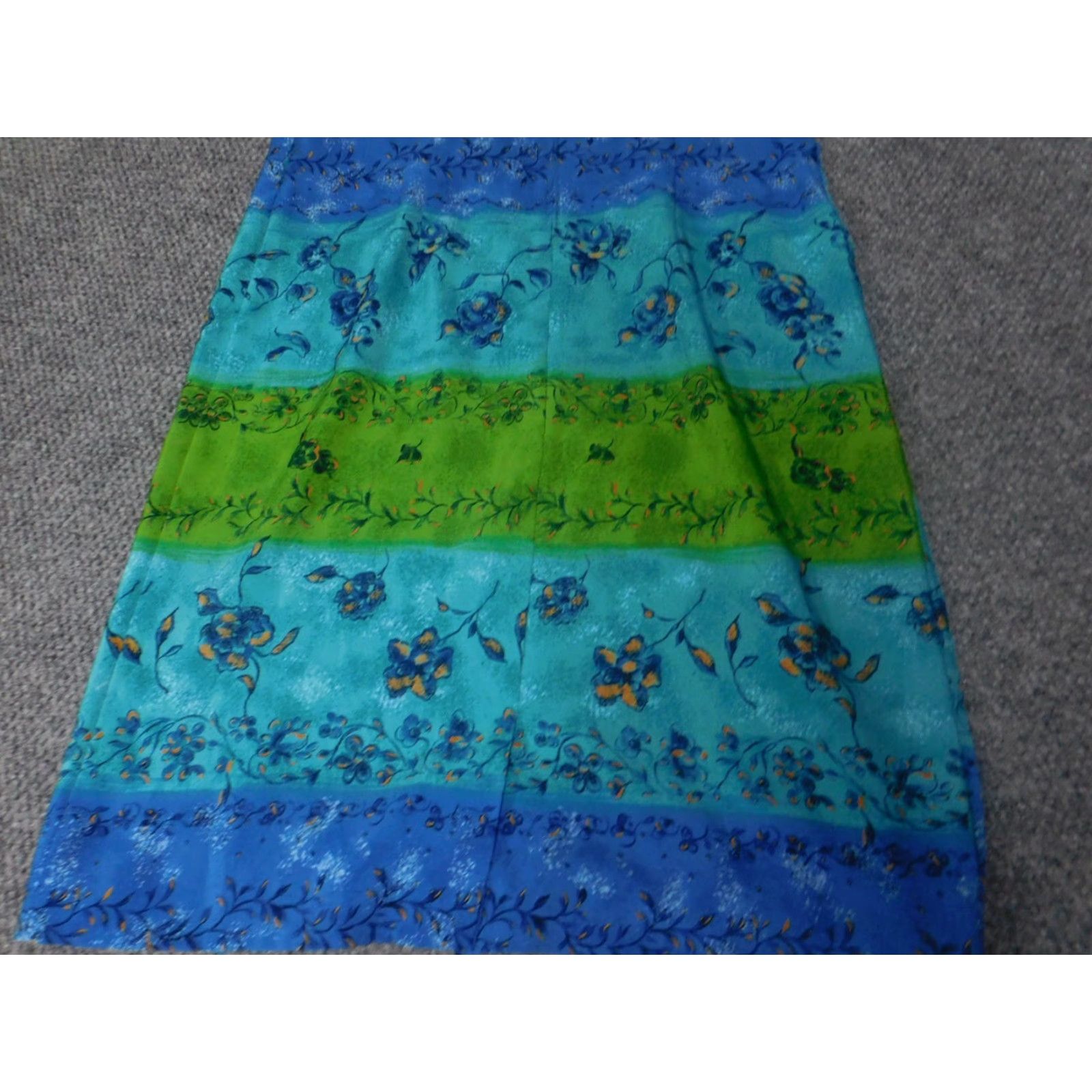 Vintage Sag Harbor Womens Dress 16P Petites Blue Floral A-Line Zip Midi Sleeveless Lined Raglan Sleeve Opal? Size XXL / US 16-18 / IT 52-54 - 7 Thumbnail