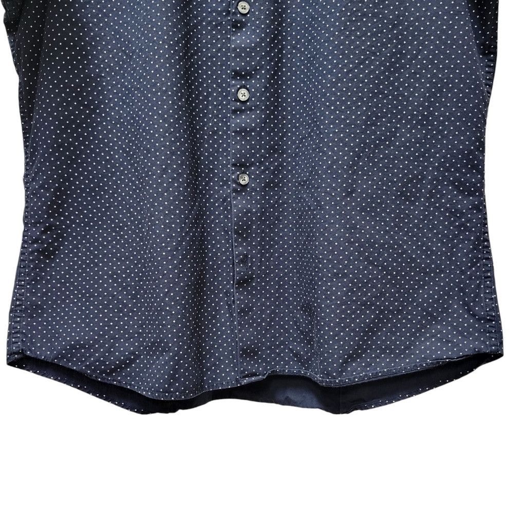 Michael Kors Michael Kors Slim-Fit Navy Polka-dot Button-Up Cotton Shirt Size US L / EU 52-54 / 3 - 5 Thumbnail