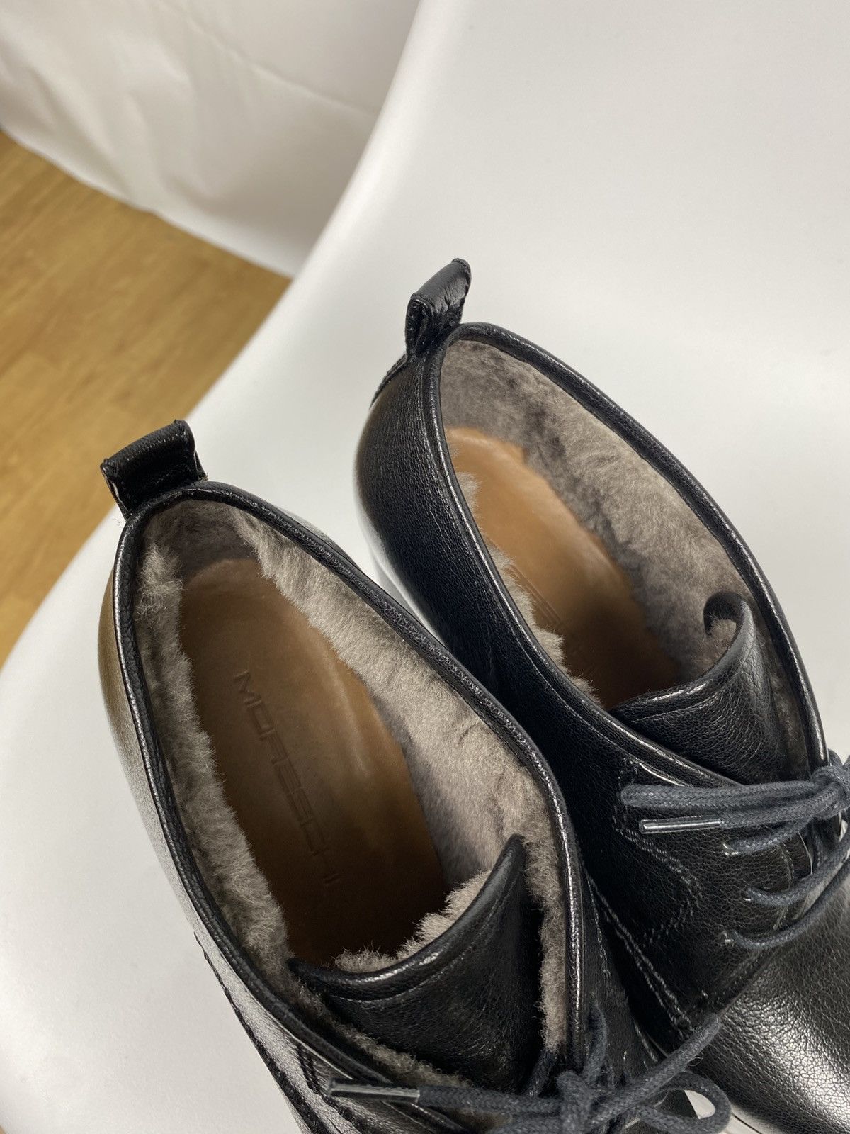 Moreschi Moreschi Leather Heel Boots Platform Fur Trim size 37 Size US 7 / IT 37 - 9 Thumbnail
