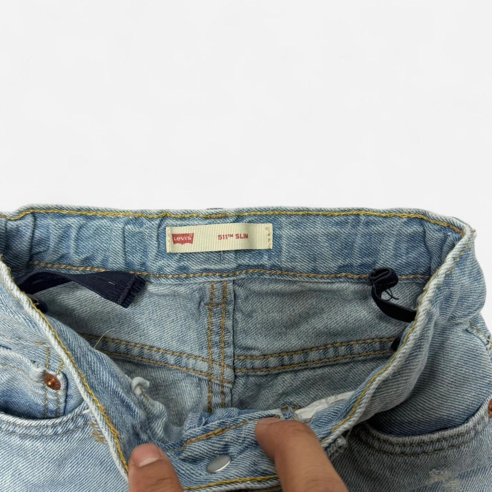 Levi's Levi’s 511 Slim Kids Denim Shorts Size 5 Light Distressed Size US 26 / EU 42 - 5 Thumbnail