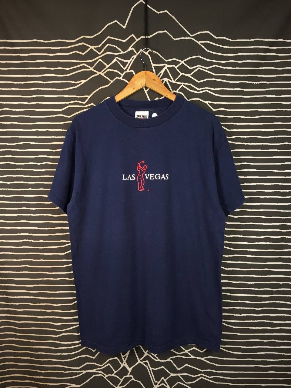 Vintage Vtg 90s Las Vegas Golf Tee Navy Blue Tultex Tag Size L Size US L / EU 52-54 / 3 - 2 Thumbnail
