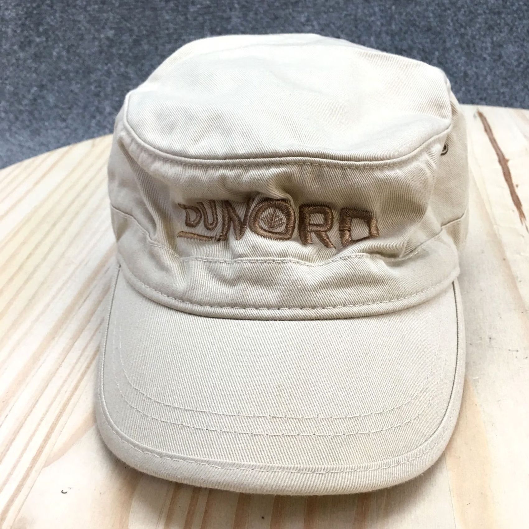 Vintage Cadet Cap Hat Mens One Size Beige Organic Cotton Adjustable Embroidered Hat Size ONE SIZE - 2 Thumbnail