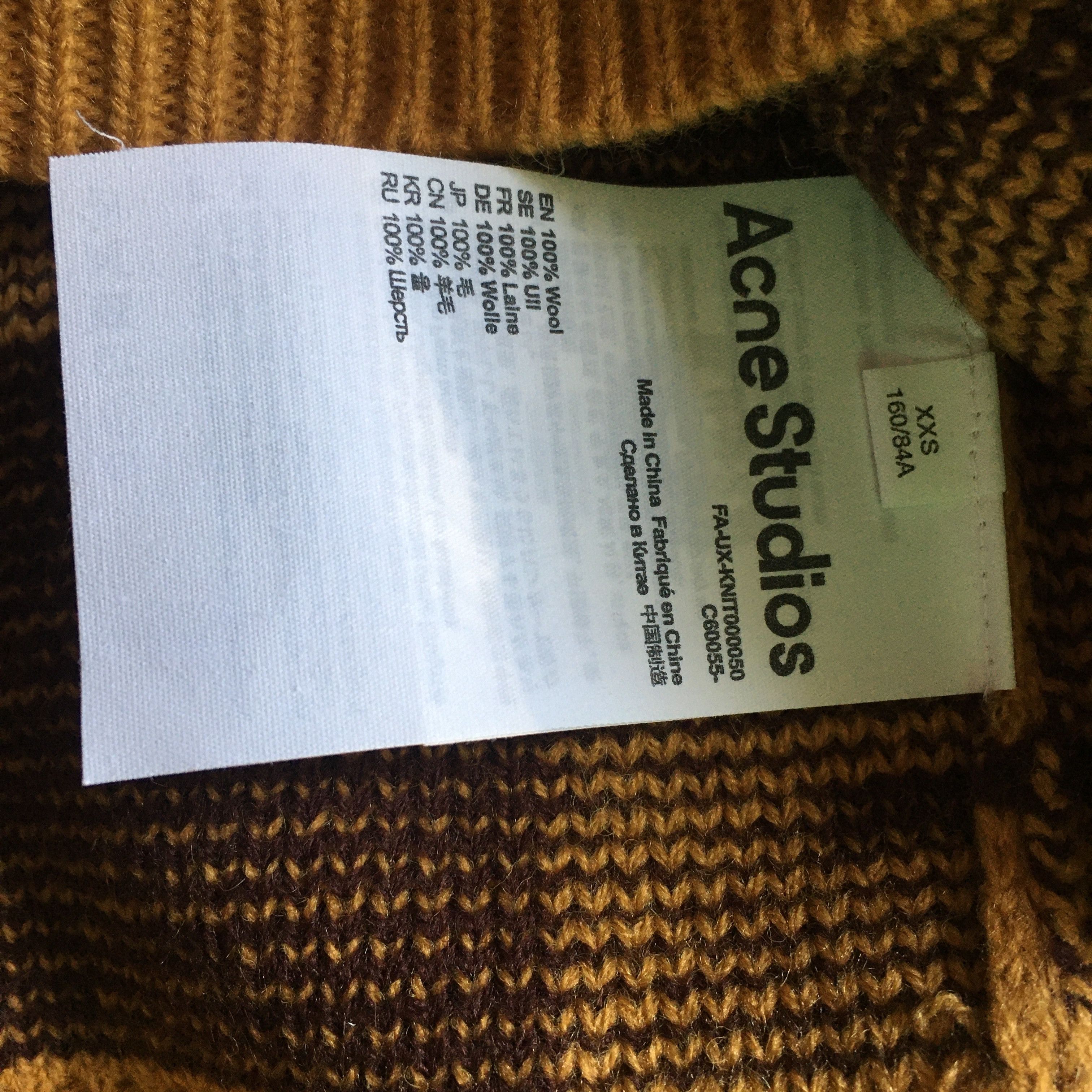 Acne Studios KATLAS CHECKERBOARD FACE KNIT UNISEX Size US XXS / EU 40 - 6 Thumbnail