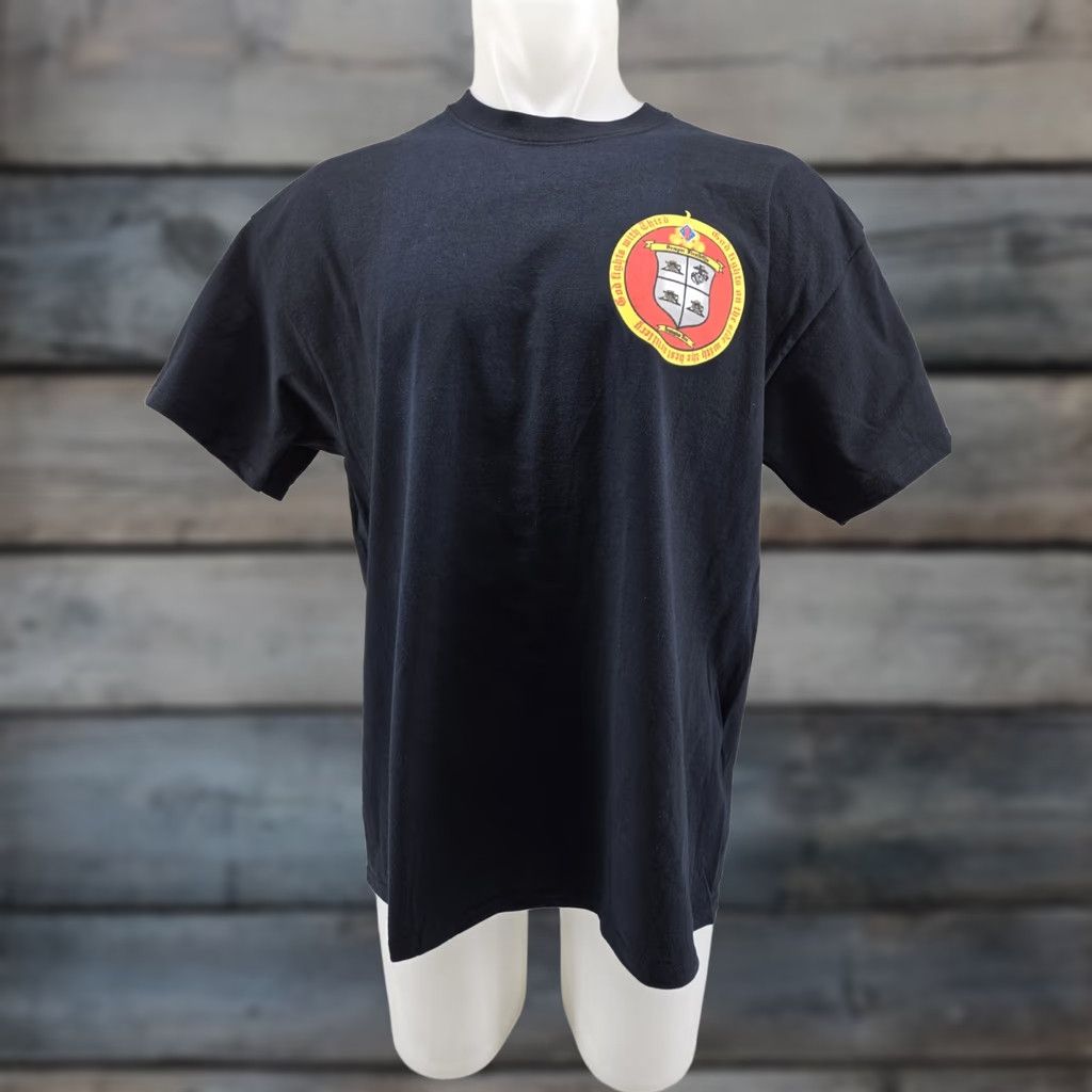 Vintage USMC 3rd Battalion Semper Flexibilis Marines Division T-Shirt XL MV Sport Men Black Short Sleeve Crew Neck Logo USMC Military 90s? Size US XL / EU 56 / 4 - 1 Thumbnail