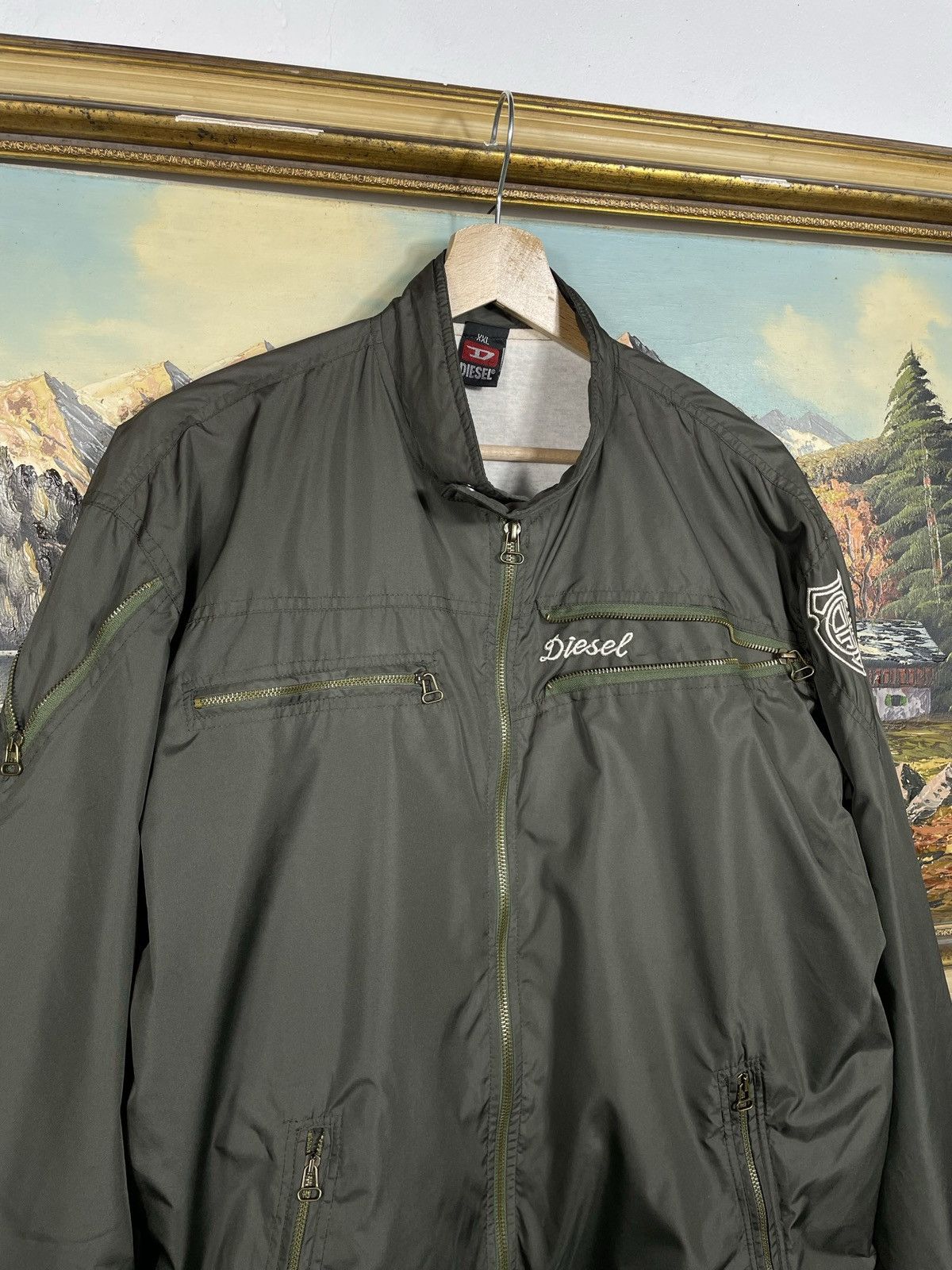 Diesel × Japanese Brand × Vintage Diesel Retro Y2k Ligh Jacket Skate HipHop Saag Loose Boxy Size US XXL / EU 58 / 5 - 4 Thumbnail